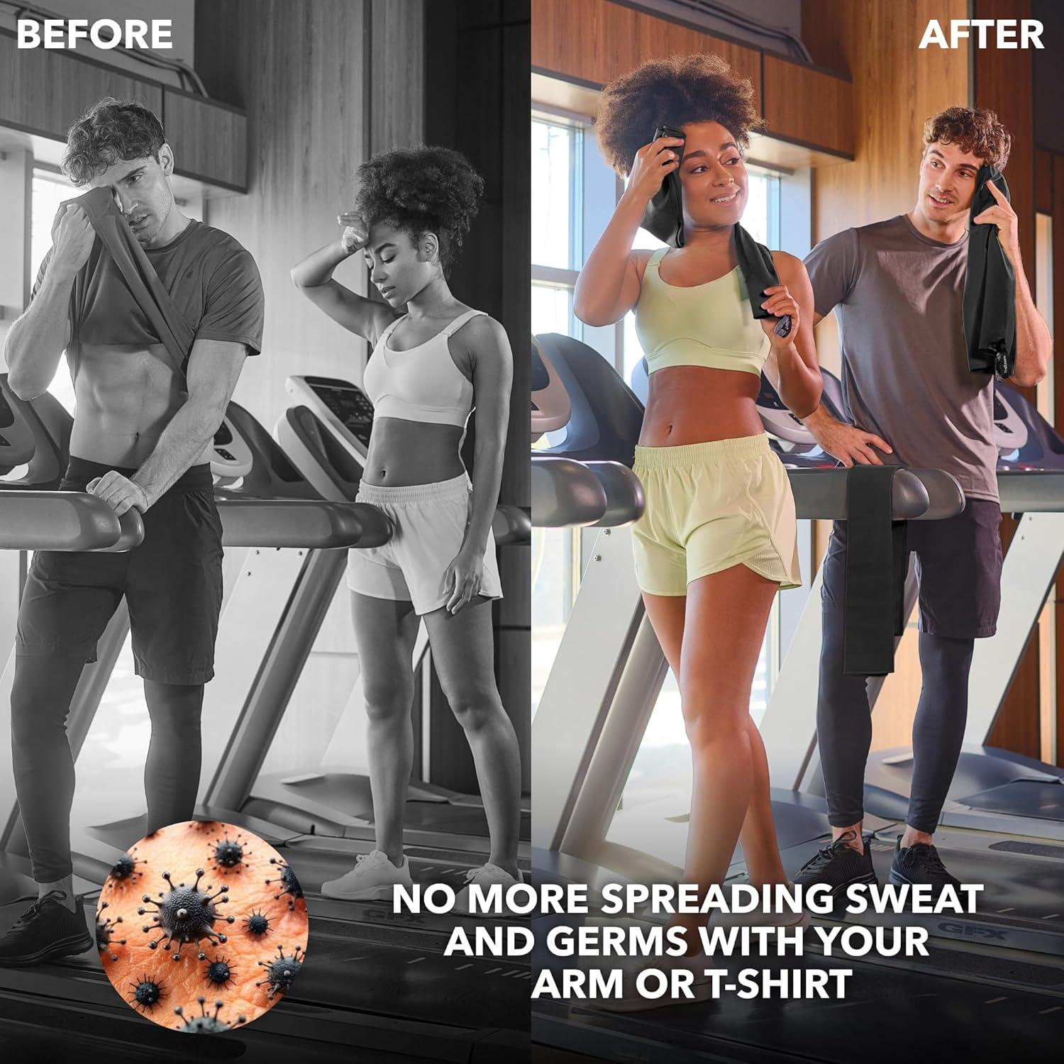 Toallas de Microfibra Trailoom - Set de 5 Negras 80x40cm