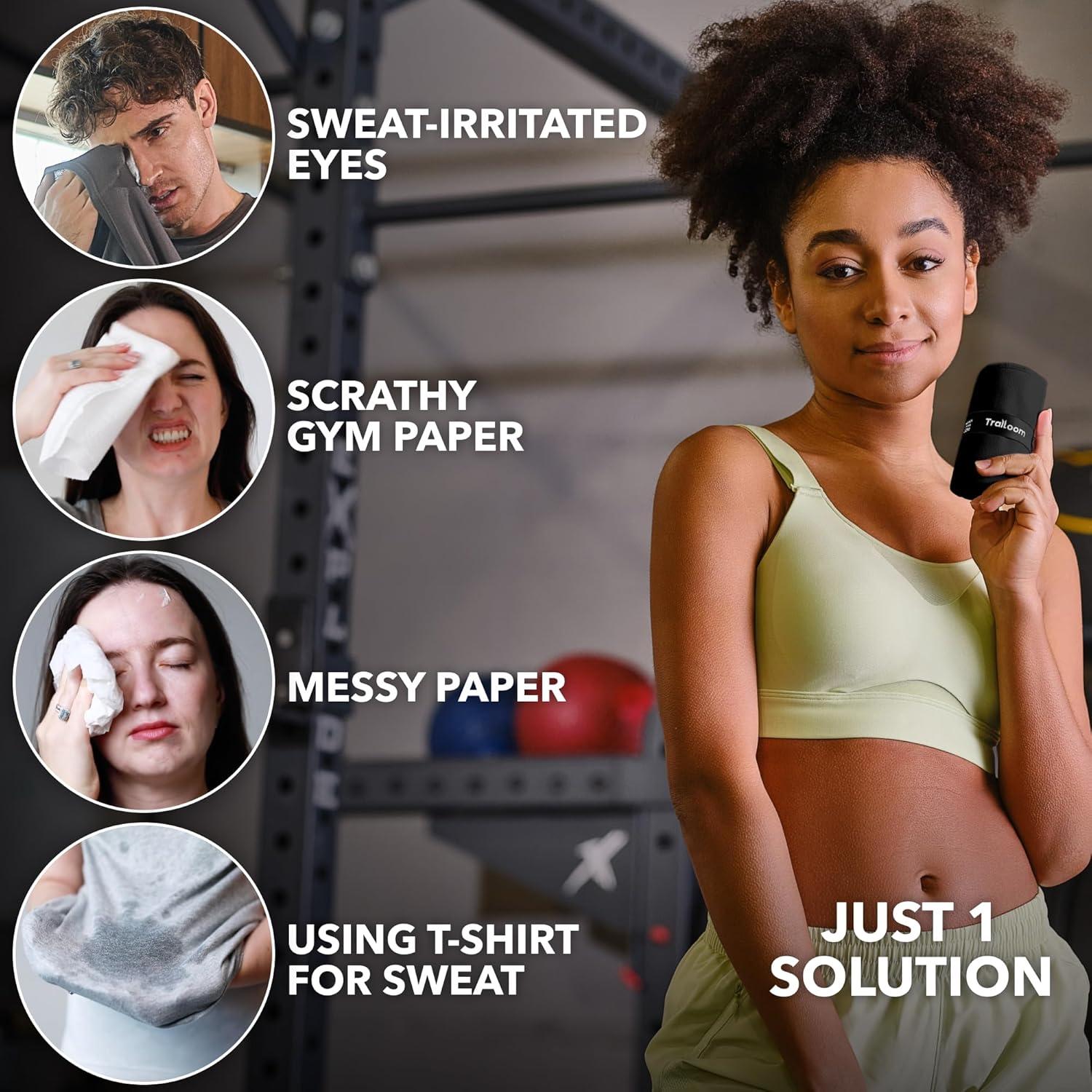 Toallas de Microfibra Trailoom - Set de 5 Negras 80x40cm