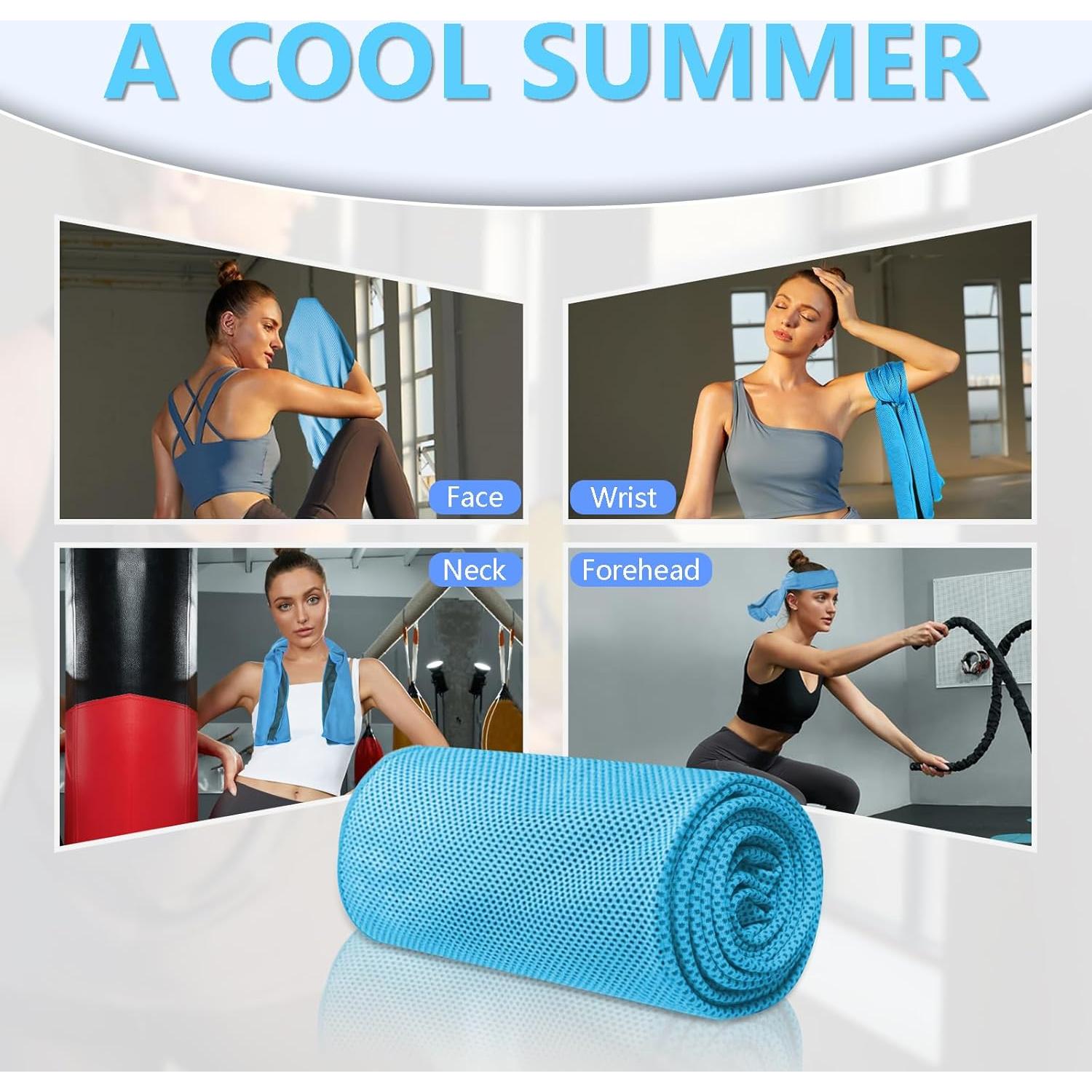 4 Toallas Enfriadoras PAWPRO Multicolor para Gimnasio y Yoga