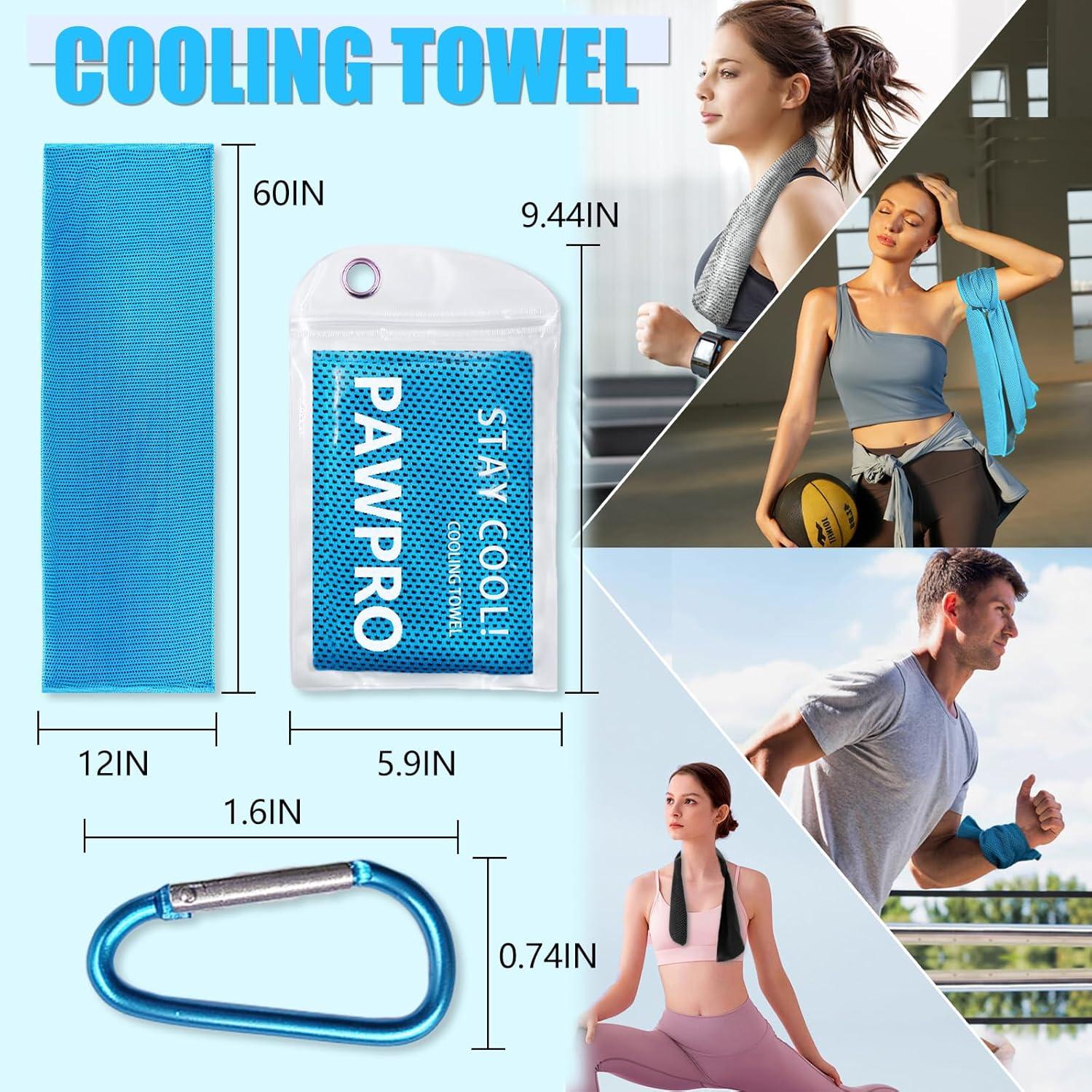 4 Toallas Enfriadoras PAWPRO Multicolor para Gimnasio y Yoga