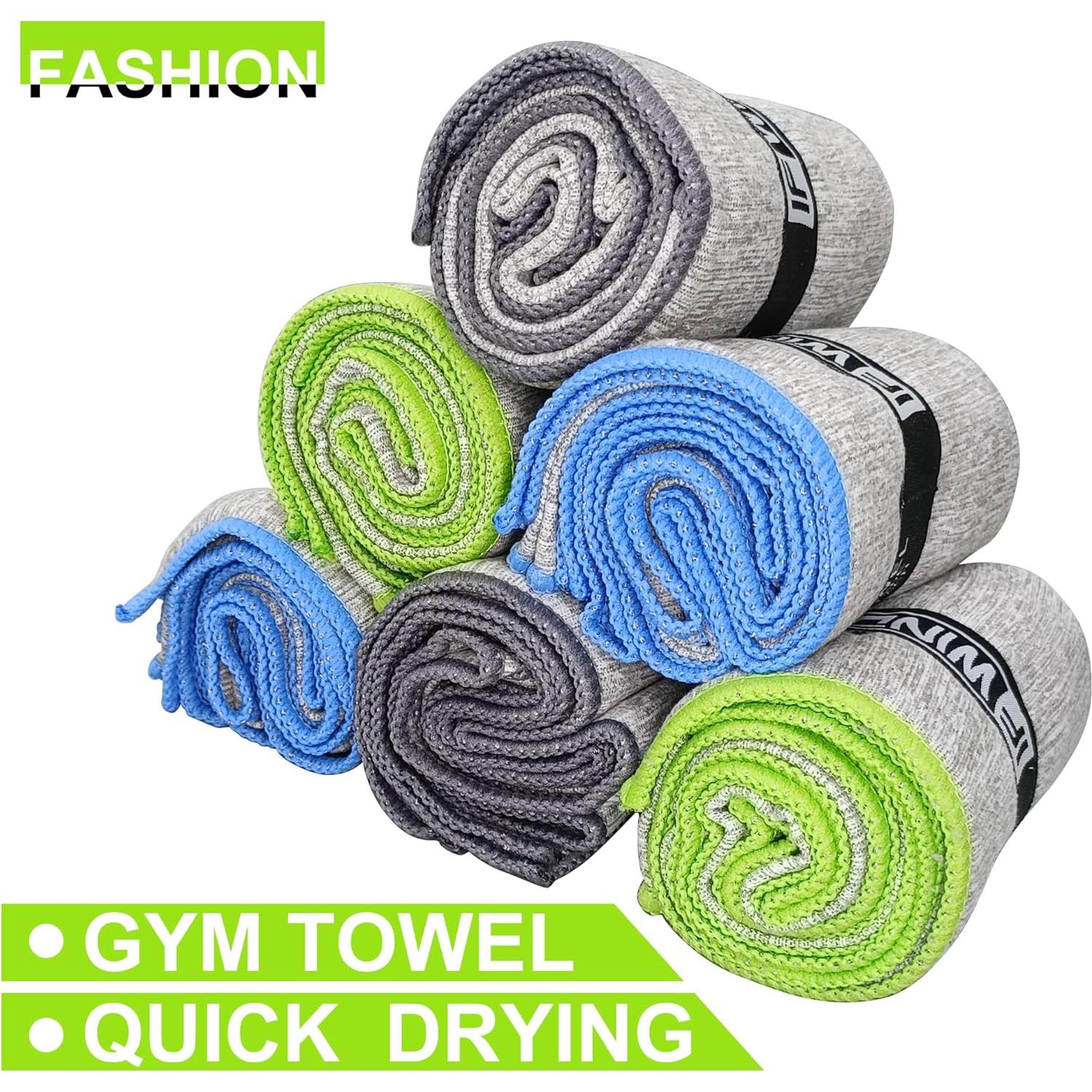 Paquete de 6 Toallas de Microfibra IFWIND para Gimnasio 78.74x39.37cm