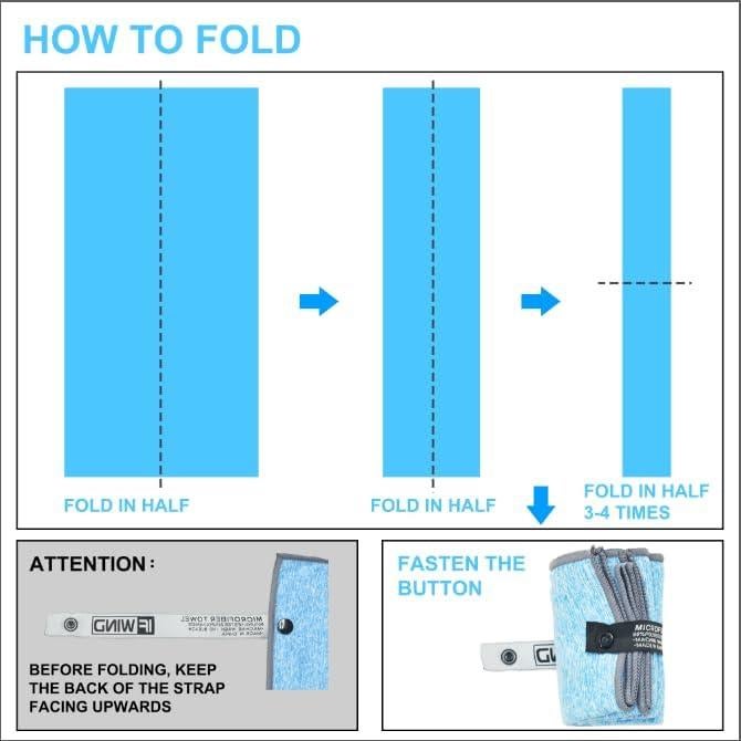 Paquete de 6 Toallas de Microfibra IFWIND para Gimnasio 78.74x39.37cm