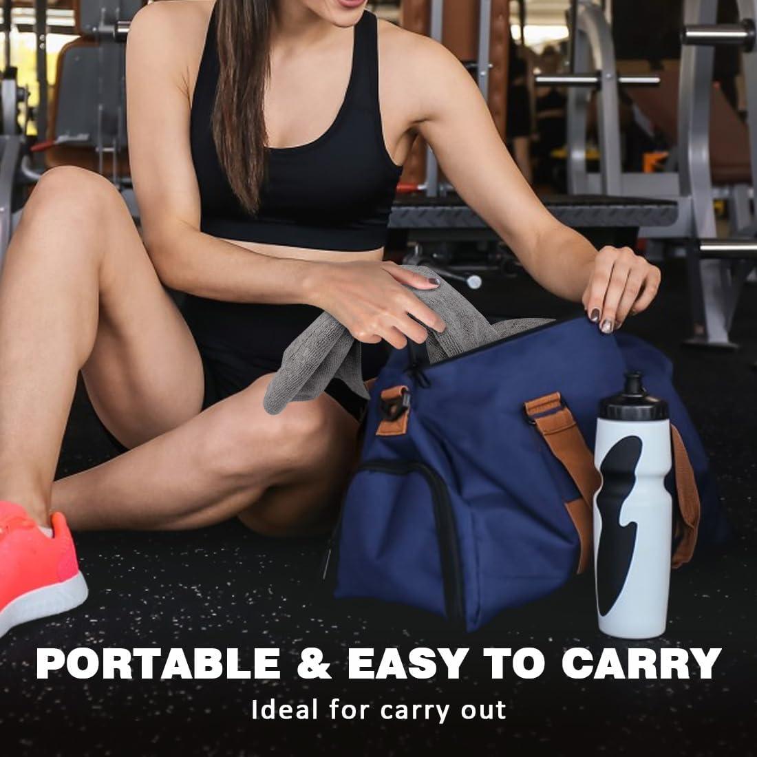 Toallas de Gimnasio Orighty 3 Piezas 40.6x68.6 cm Gris