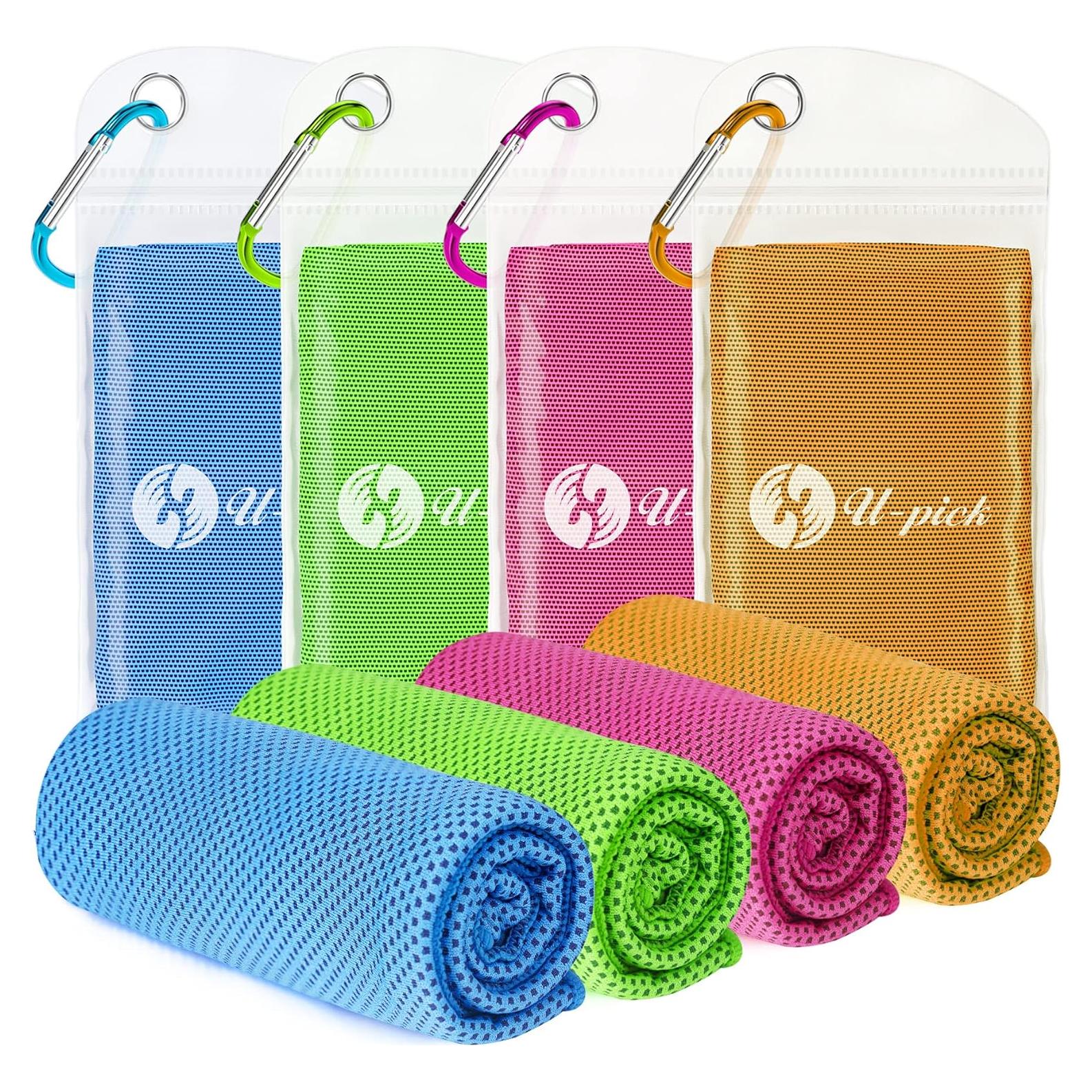 Toallas de Enfriamiento U-pick 4 Unidades Microfibra 101.6x30.5cm