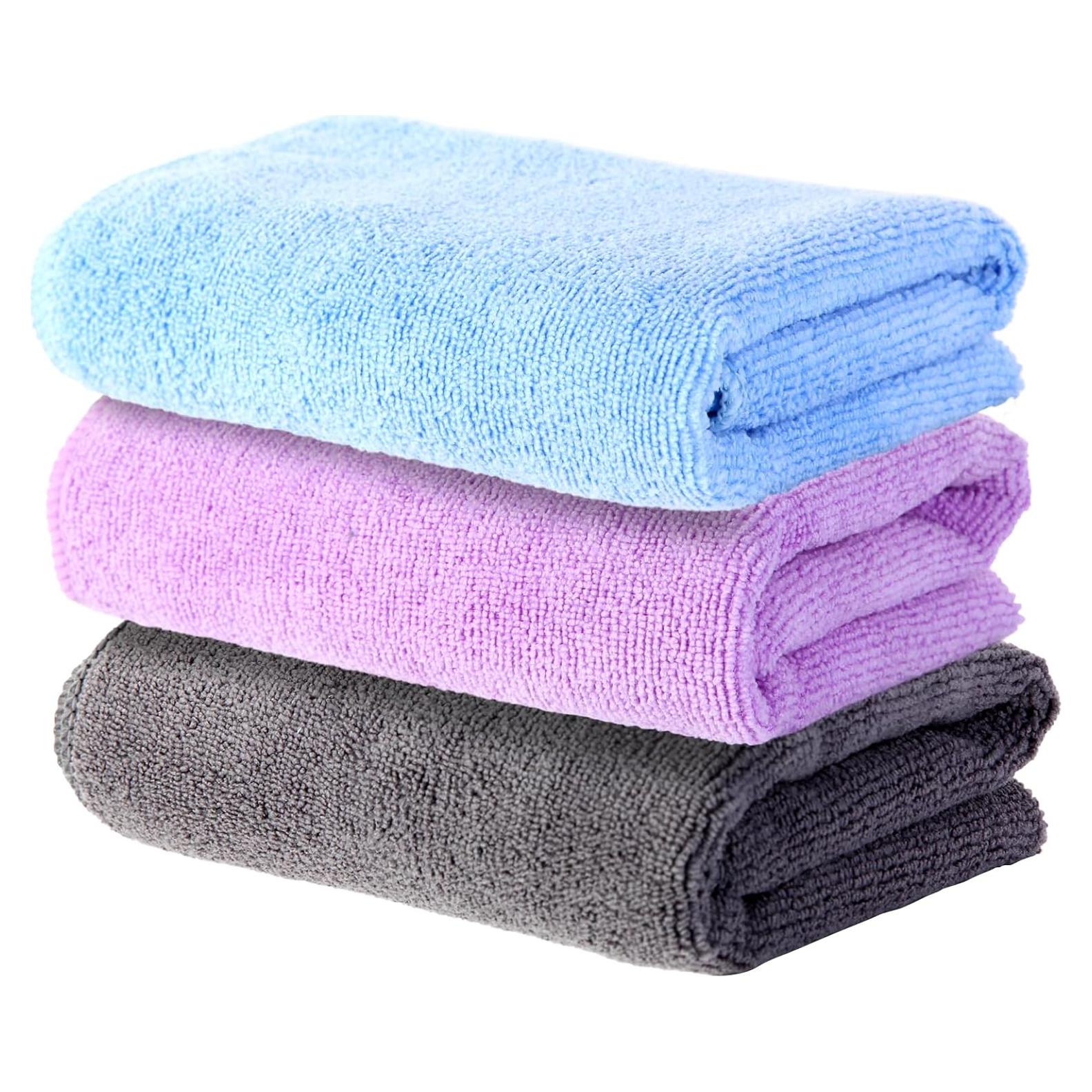 Juego de Toallas de Microfibra Wmiyafff 3 Piezas Secado Rápido