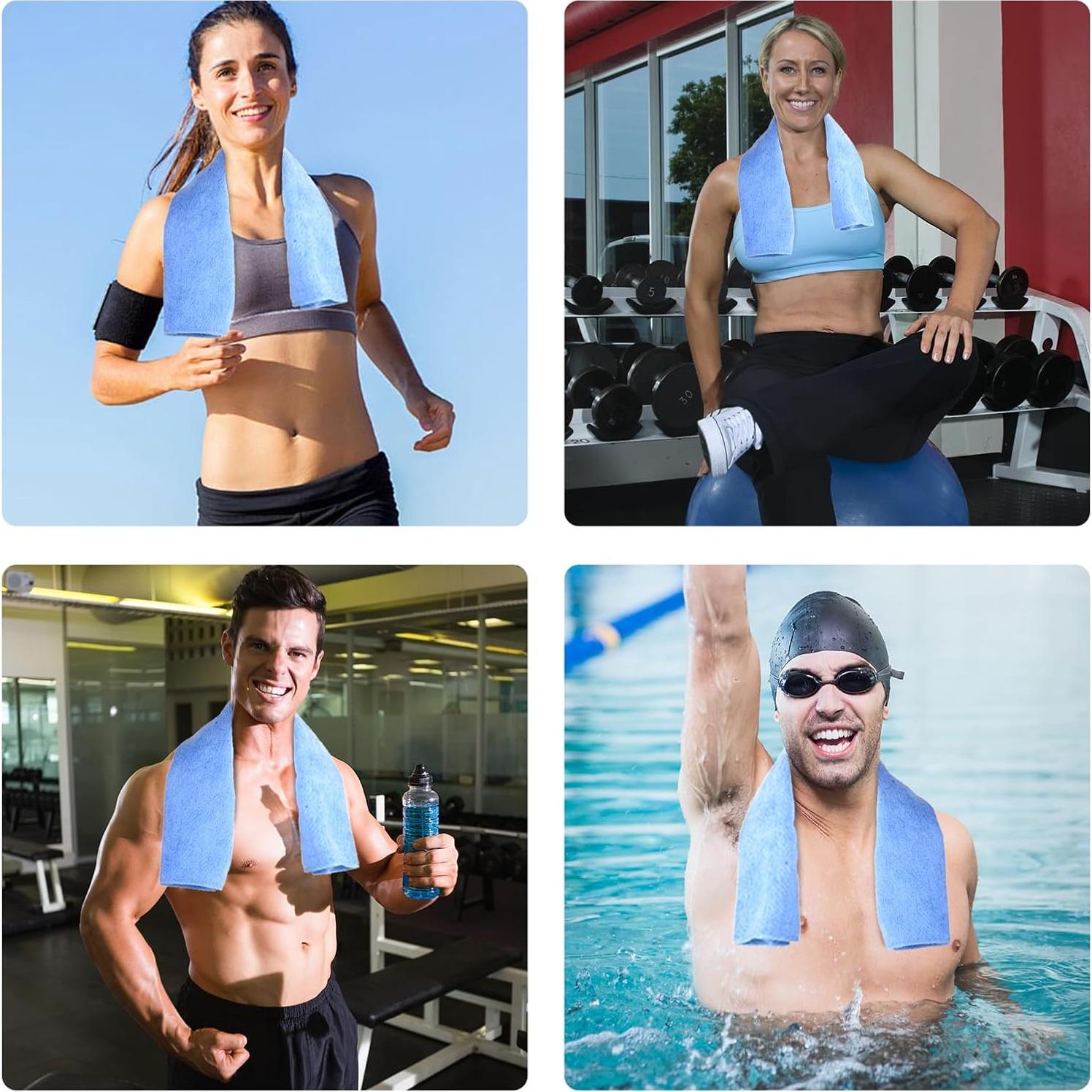 Juego de Toallas de Microfibra Wmiyafff 3 Piezas Secado Rápido