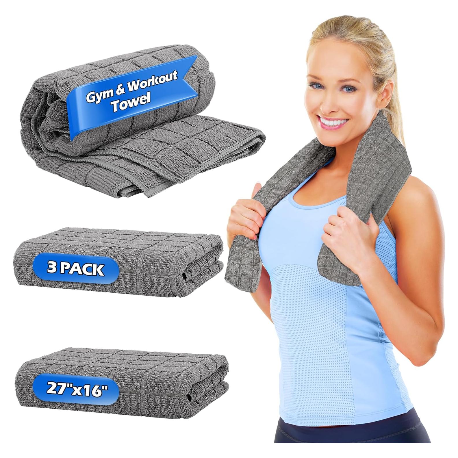 Toallas de Microfibra para Gimnasio HOMERHYME - 3 Unidades 68.6x40.6cm