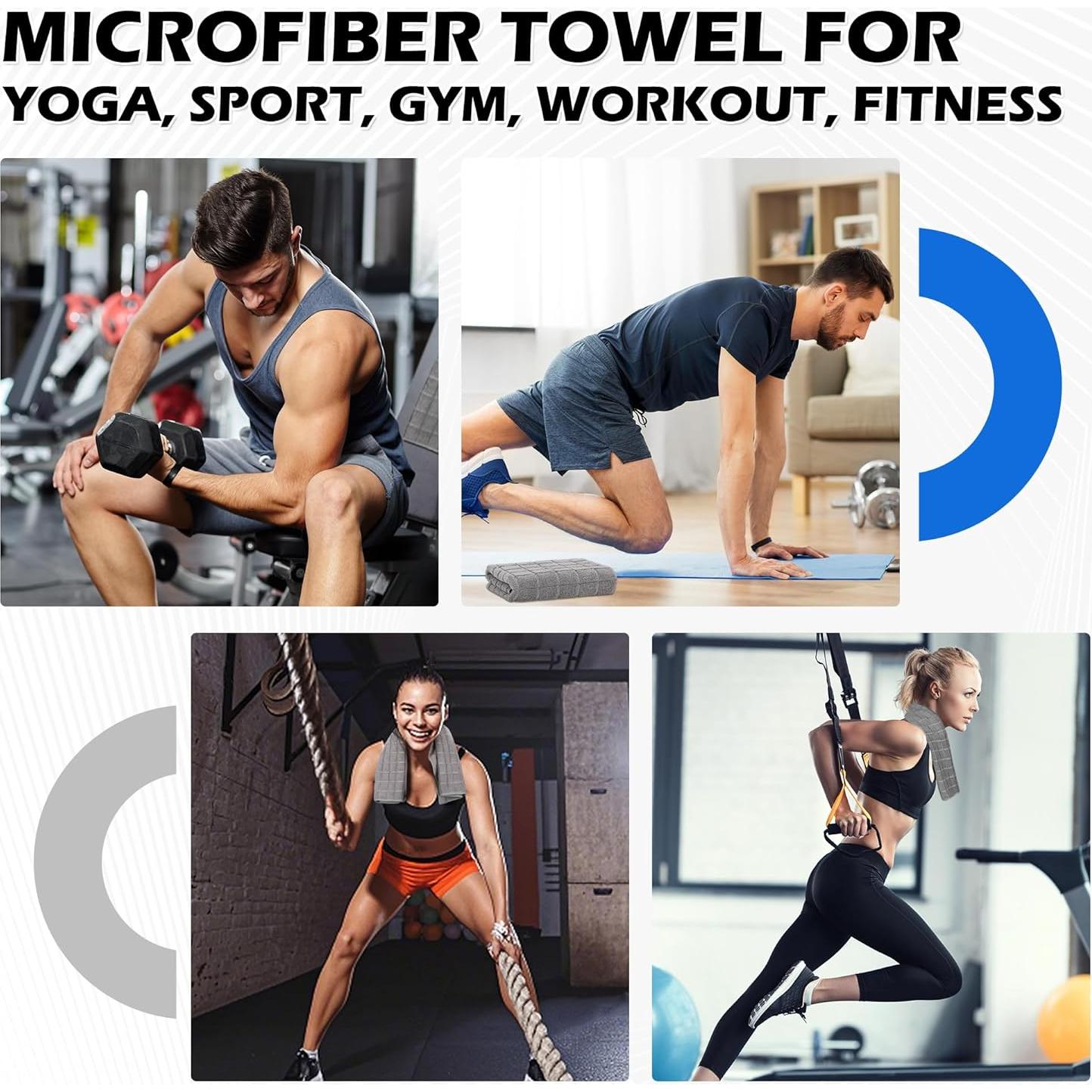 Toallas de Microfibra para Gimnasio HOMERHYME - 3 Unidades 68.6x40.6cm