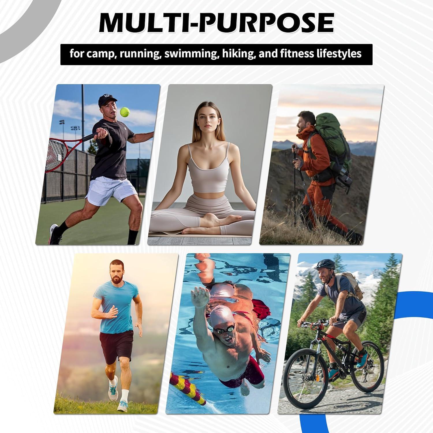 Toallas de Microfibra para Gimnasio HOMERHYME - 3 Unidades 68.6x40.6cm