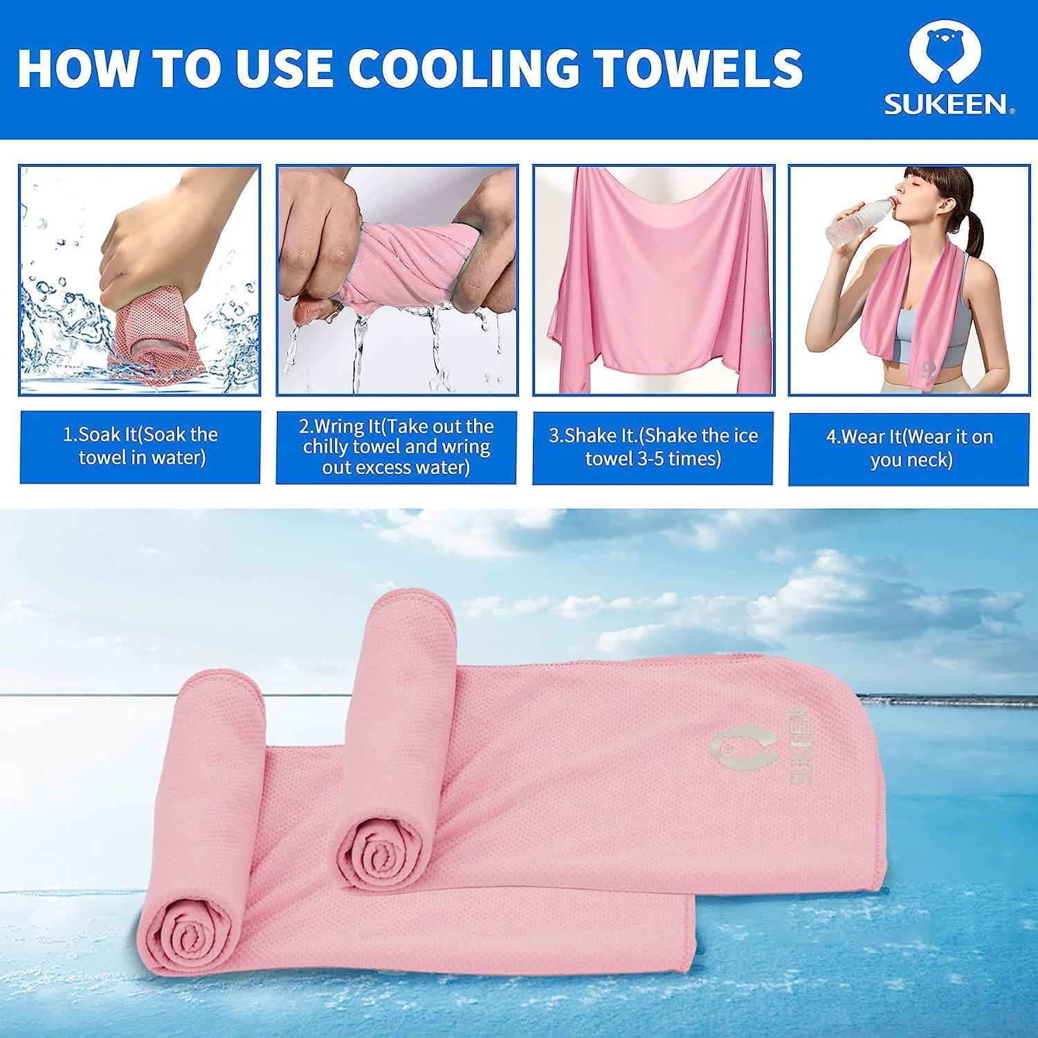 Toalla Enfriadora Sukeen 4 Pack Microfibra 101.6x30.5cm