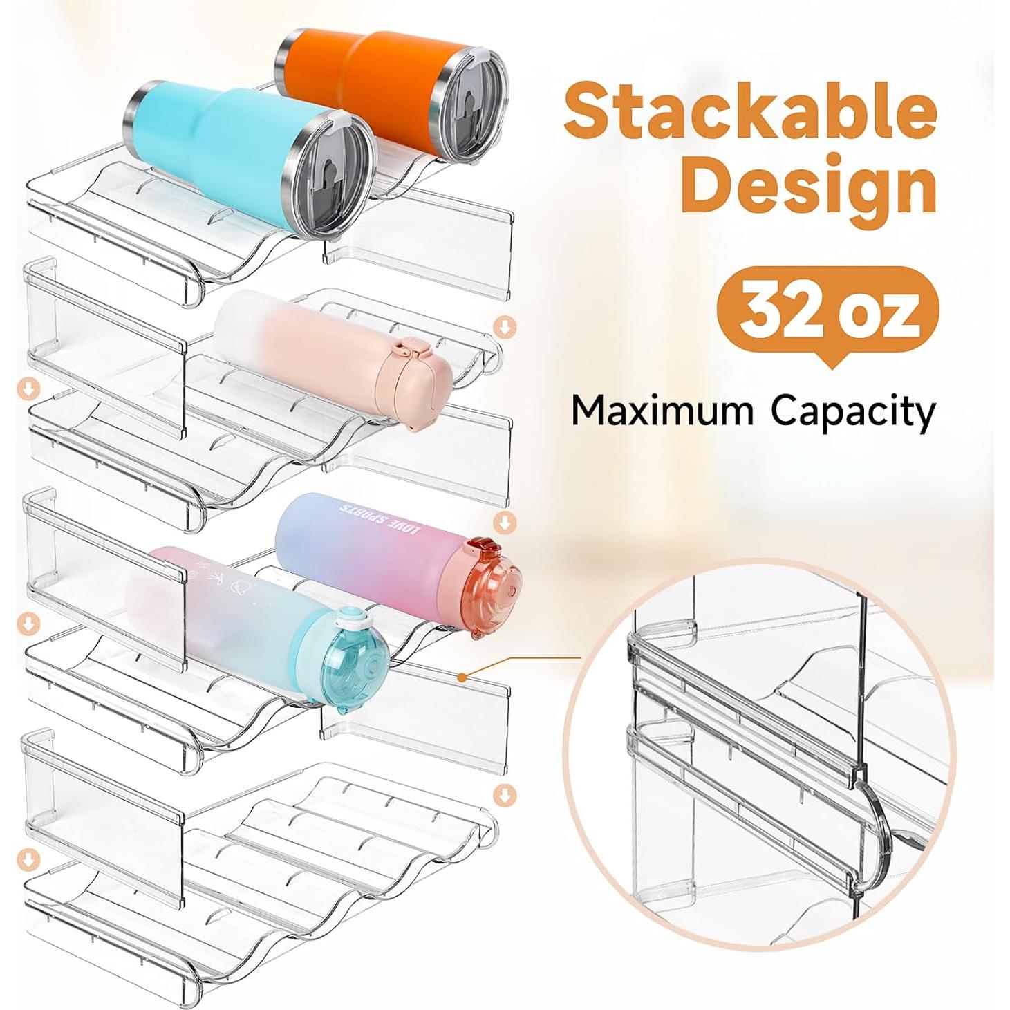 Organizador de Botellas de Agua Spospo 4 Niveles Transparente