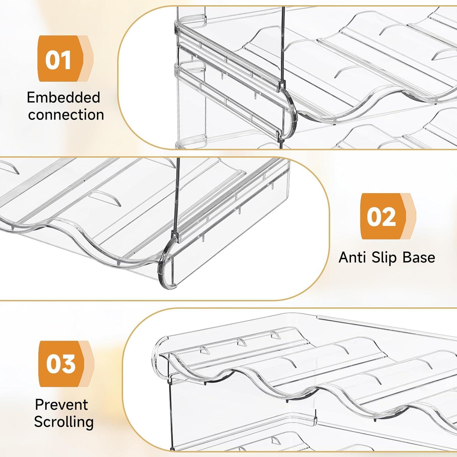 Organizador de Botellas de Agua Spospo 4 Niveles Transparente