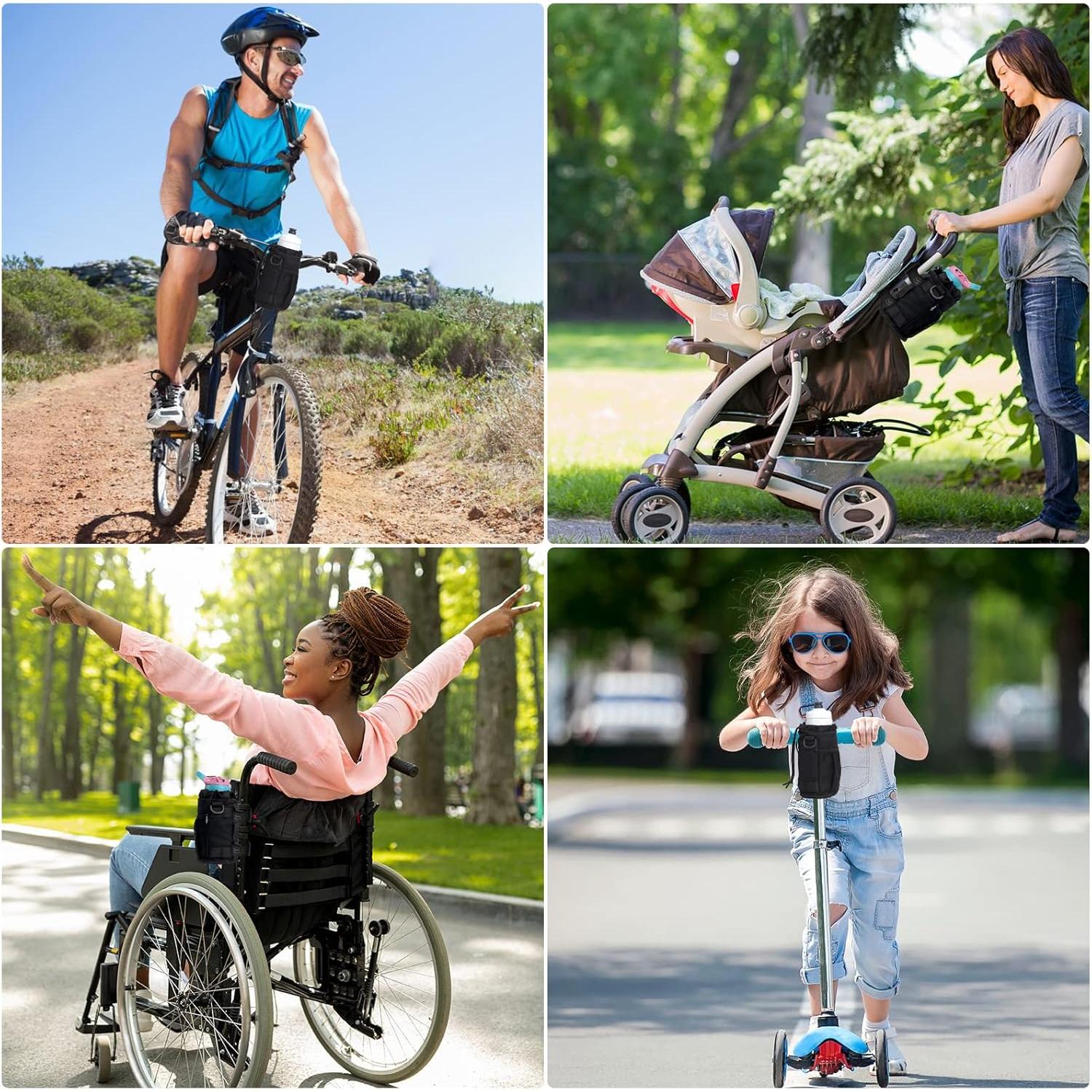 Soporte para Taza de Bicicleta WUVOP con Bolsillo Malla 1L