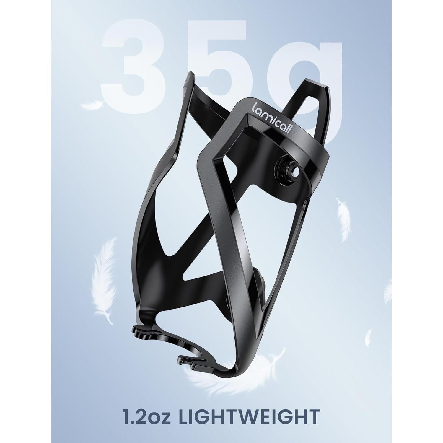 Soporte para Botella de Agua Lamicall para Bicicleta Negro - Ligero y Resistente