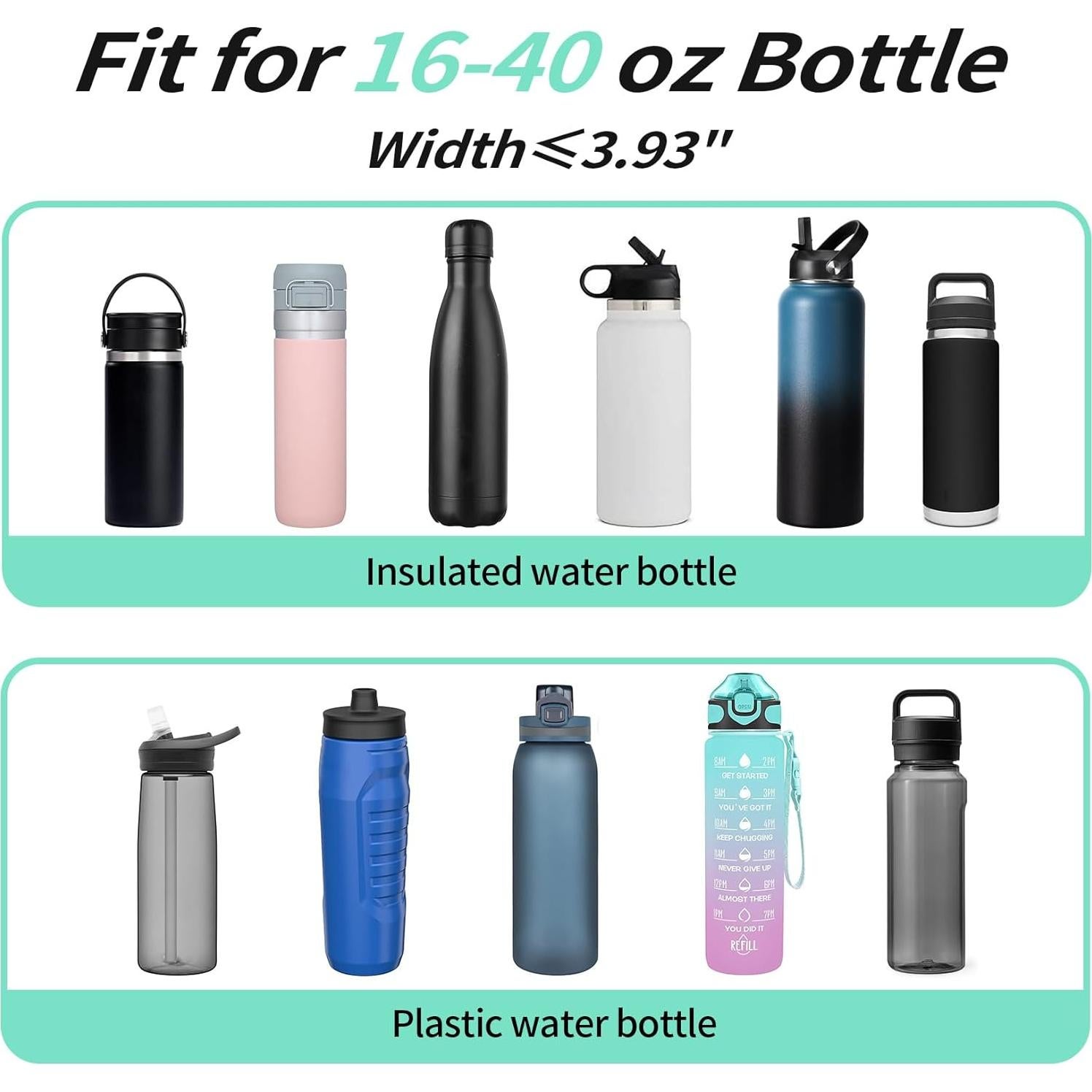 Portabotellas de Agua AceTreker 40 oz Neopreno 4 Bolsillos