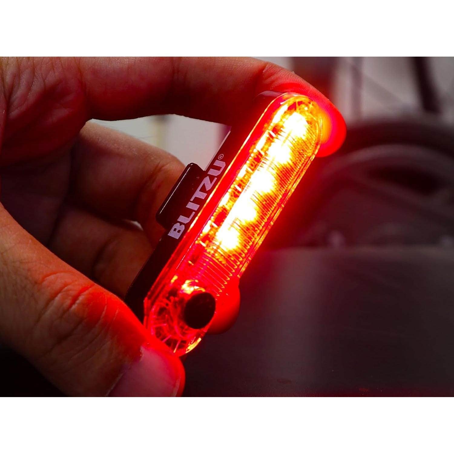 Luces Traseras LED Recargables BLITZU Cyborg 120T - 2 Piezas