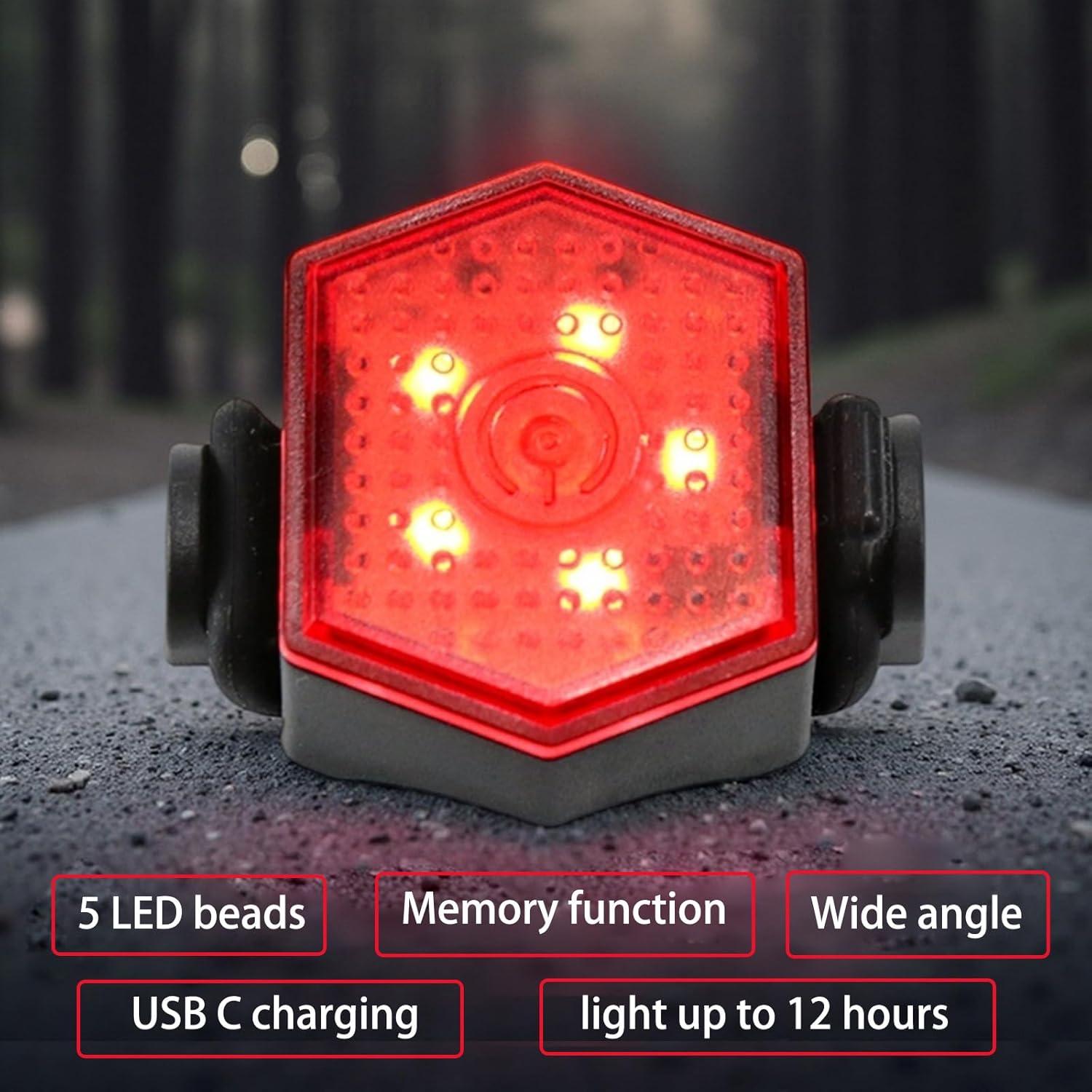 Paquete de 4 luces traseras LED recargables Hilngav Z3 USB-C