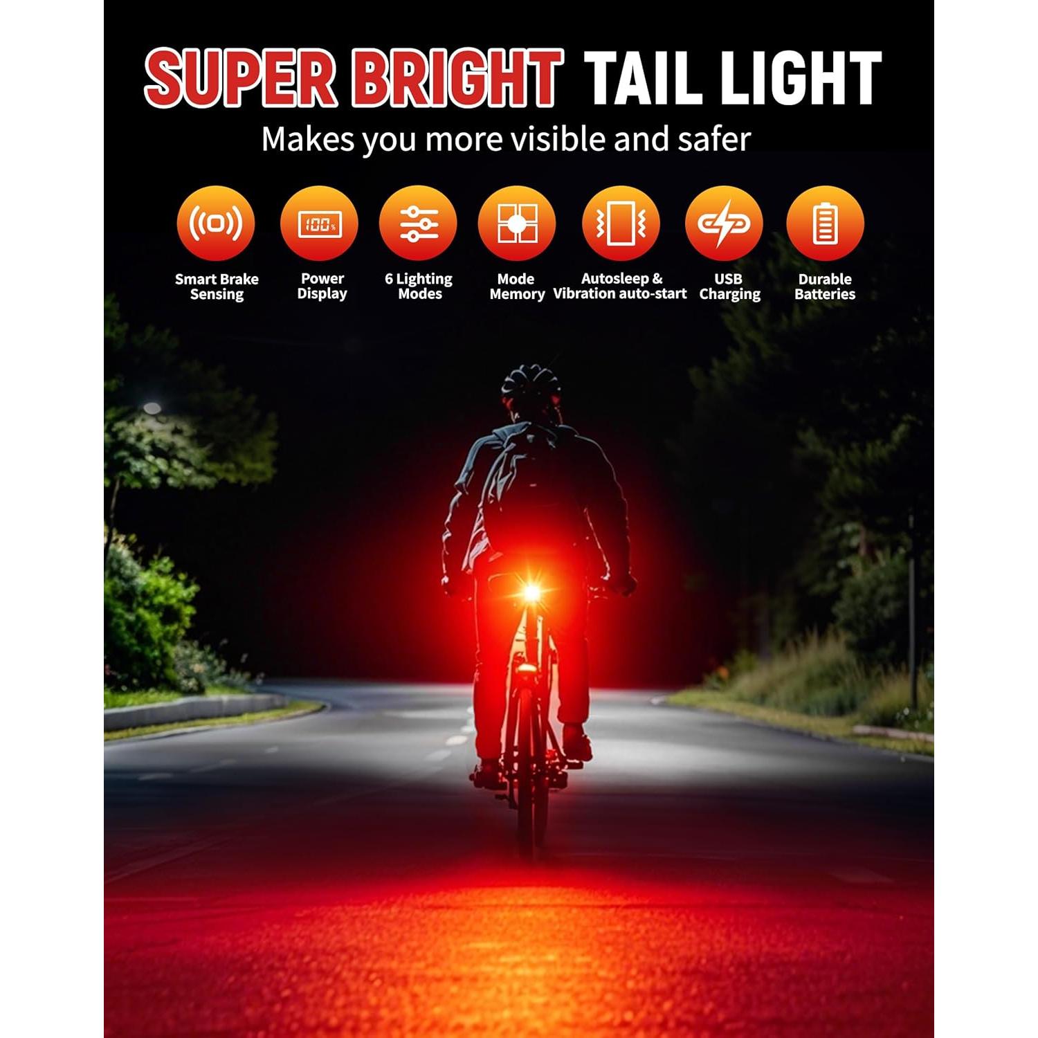 Luz Trasera de Bicicleta DARKBEAM T25 LED Recargable USB-C