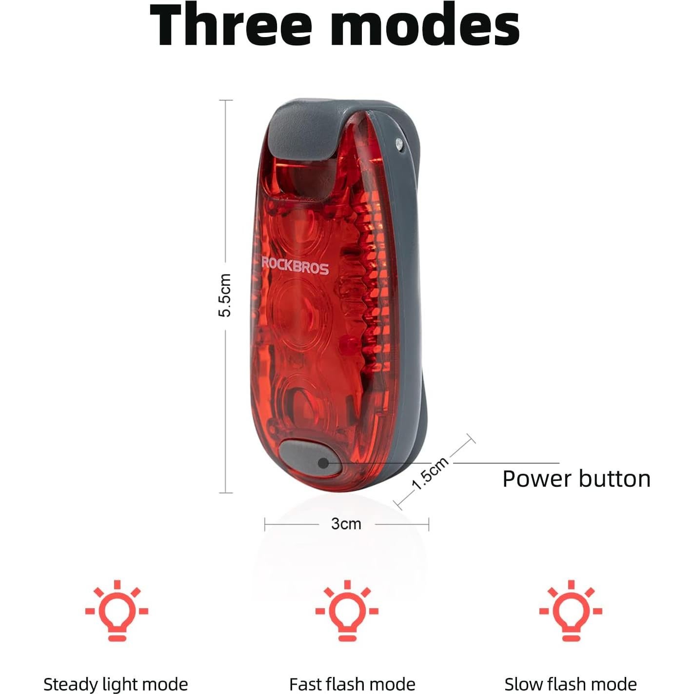 Luz Trasera para Bicicleta ROCKBROS 3 Modos Impermeable