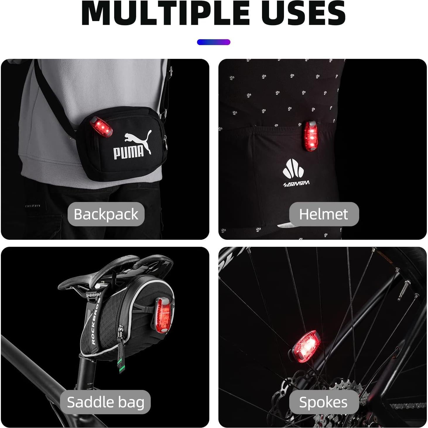 Luz Trasera para Bicicleta ROCKBROS 3 Modos Impermeable