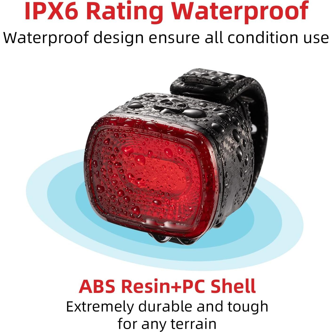 Luz Trasera Inteligente ROCKBROS Q2S Rojo Recargable IPX6