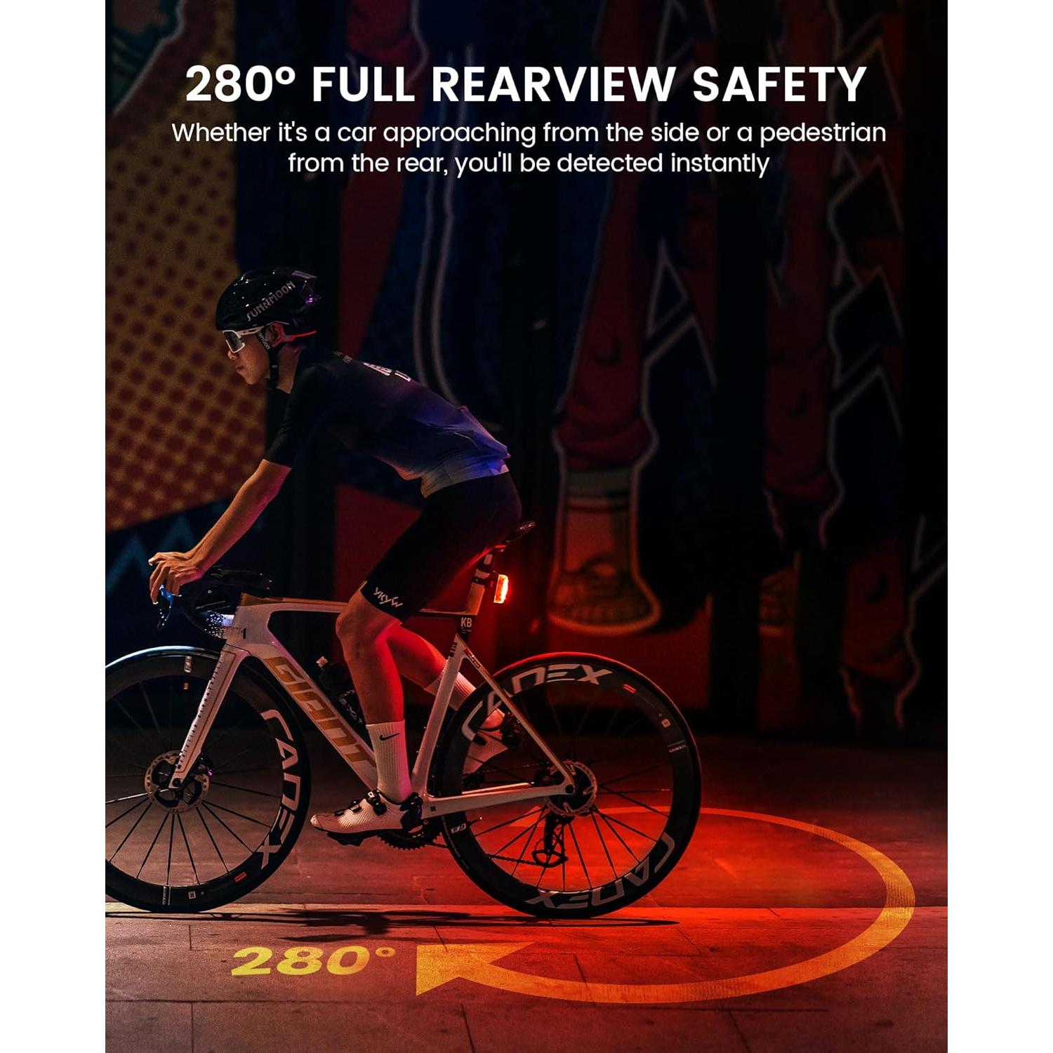 Luz Trasera de Bicicleta RAVEMEN TR150 150 Lúmenes USB C