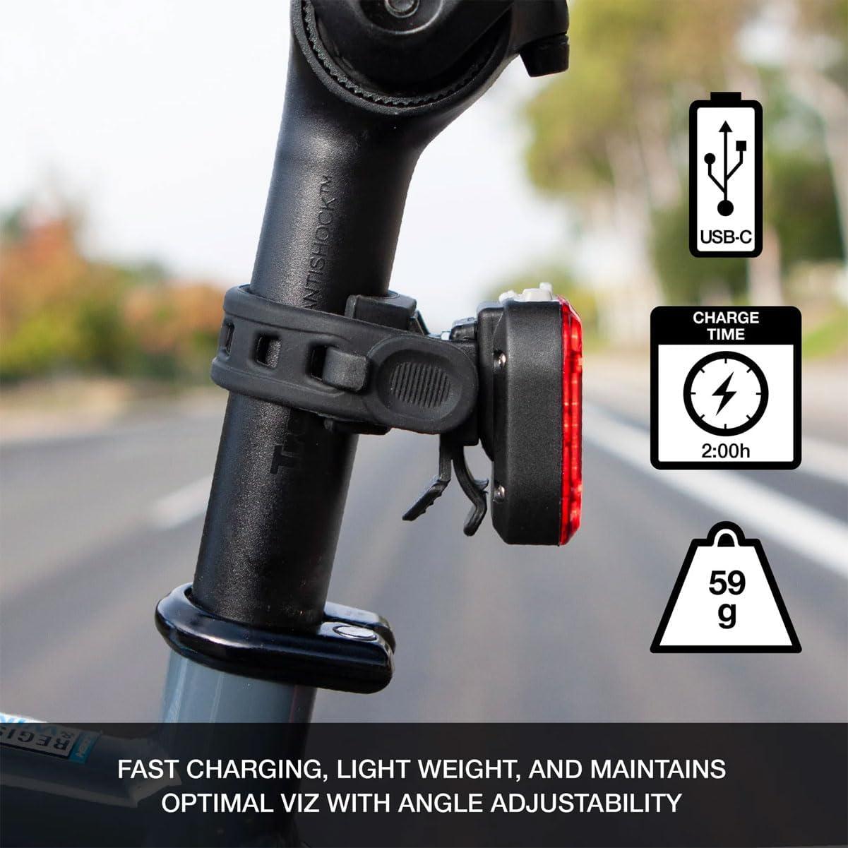 Luz Trasera NiteRider Vmax+ 150 Lúmenes USB Rojo/Negro