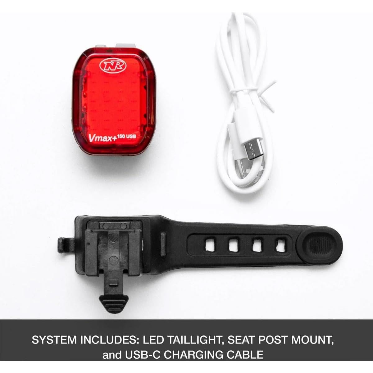 Luz Trasera NiteRider Vmax+ 150 Lúmenes USB Rojo/Negro