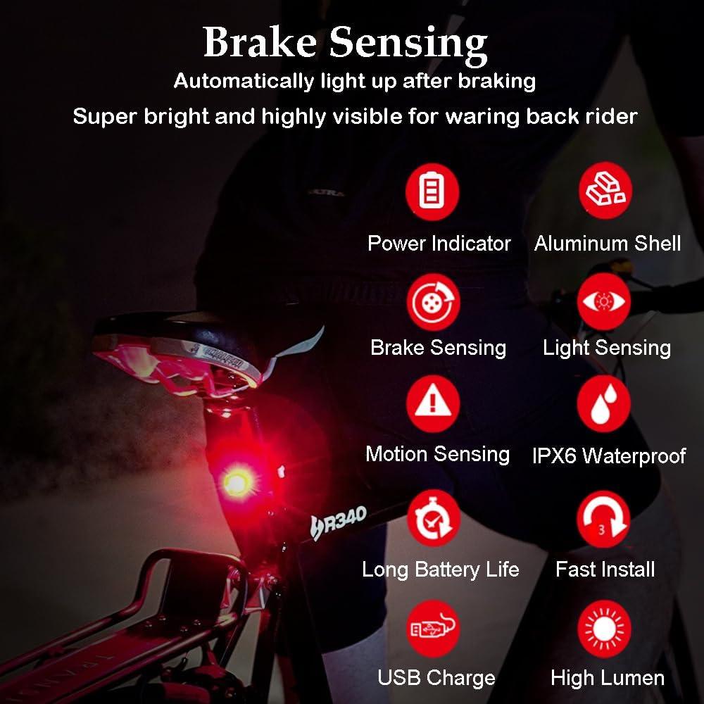 Luces Traseras para Bicicleta G Keni Q5 LED Impermeable IPX6