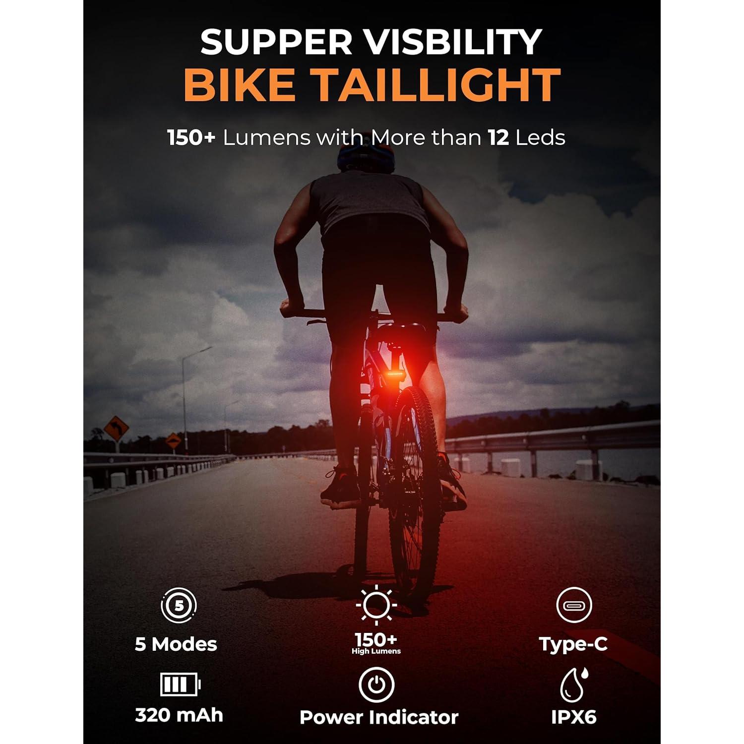 Luz Trasera Recargable G2FS LITH DR104 150 Lúmenes IPX6