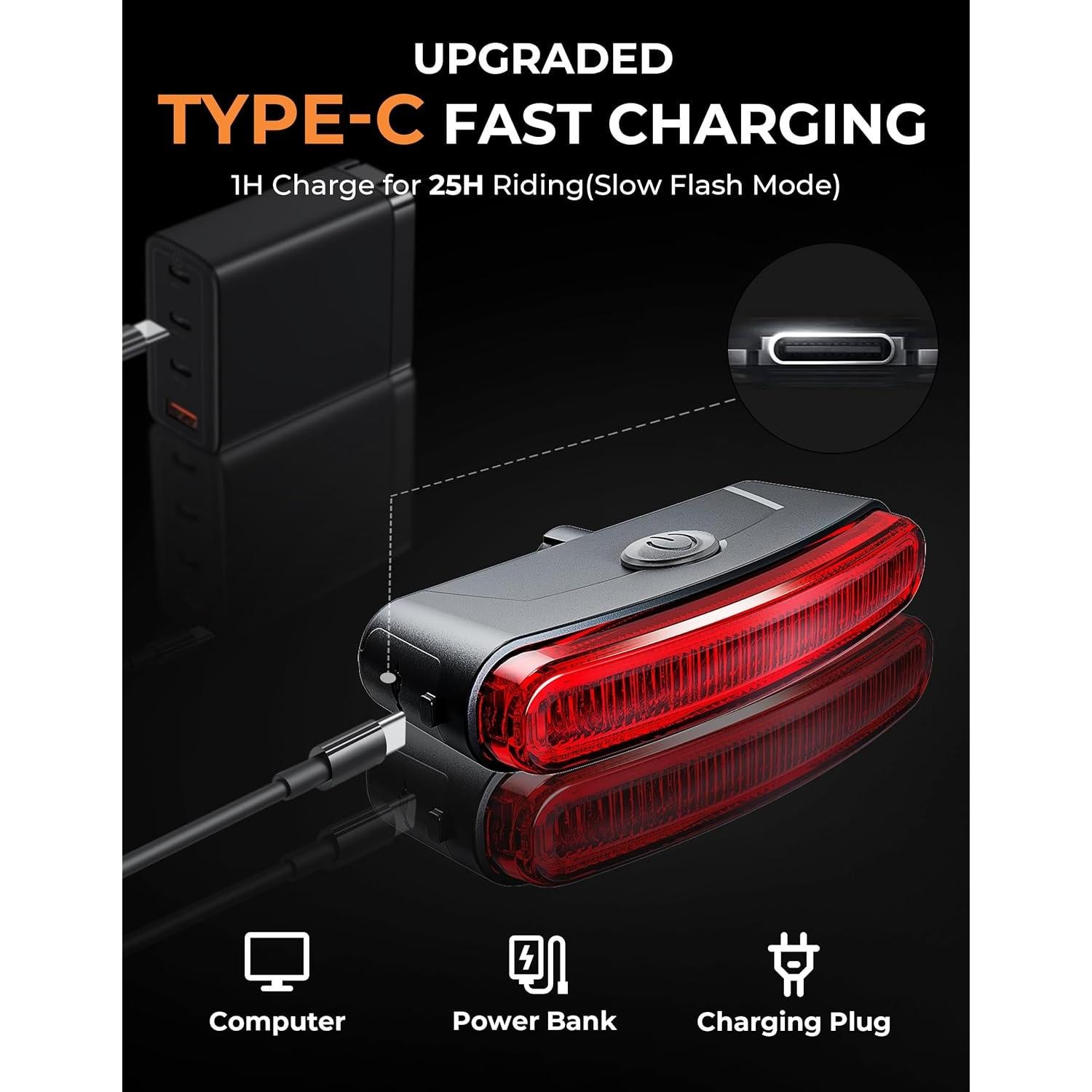 Luz Trasera Recargable G2FS LITH DR104 150 Lúmenes IPX6