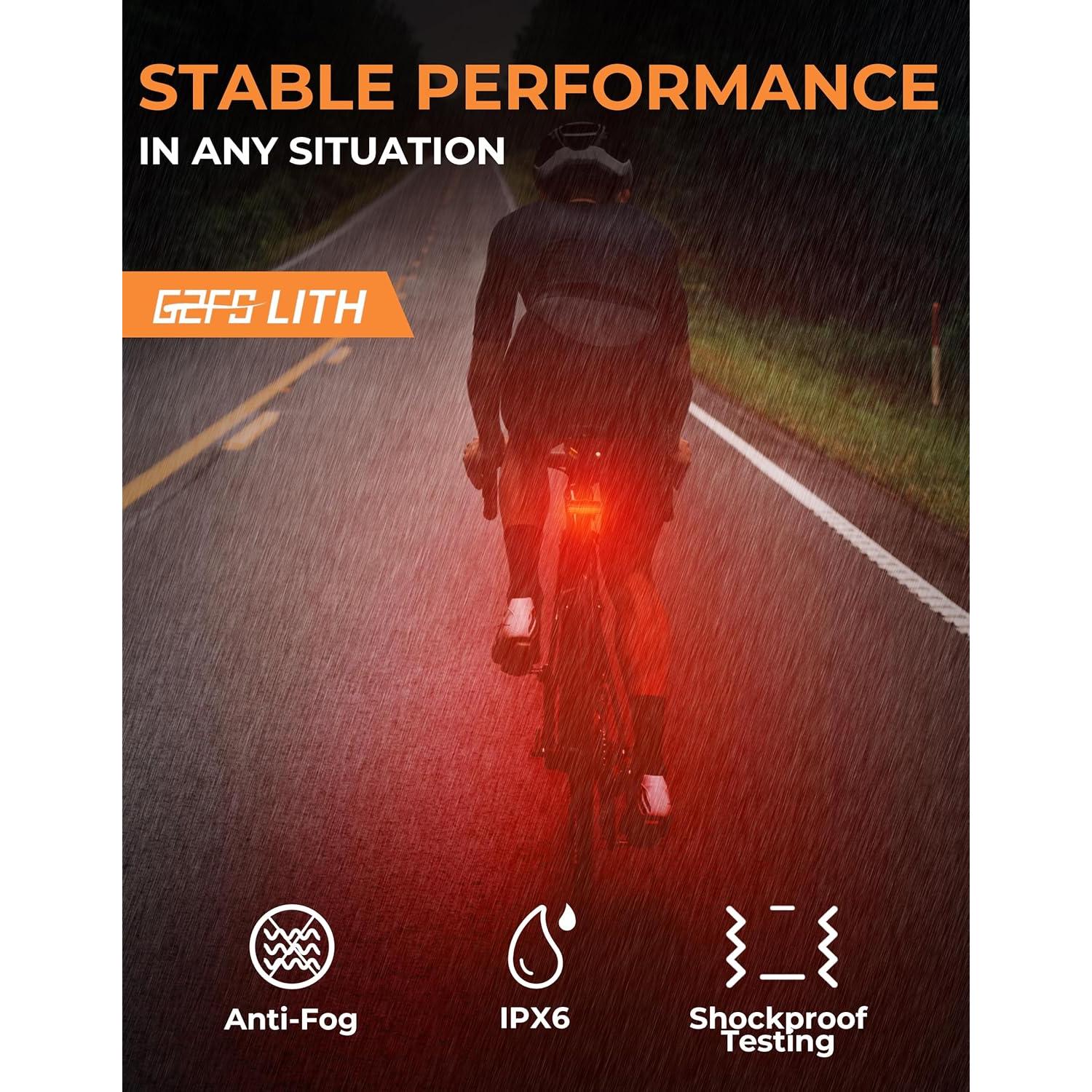 Luz Trasera Recargable G2FS LITH DR104 150 Lúmenes IPX6