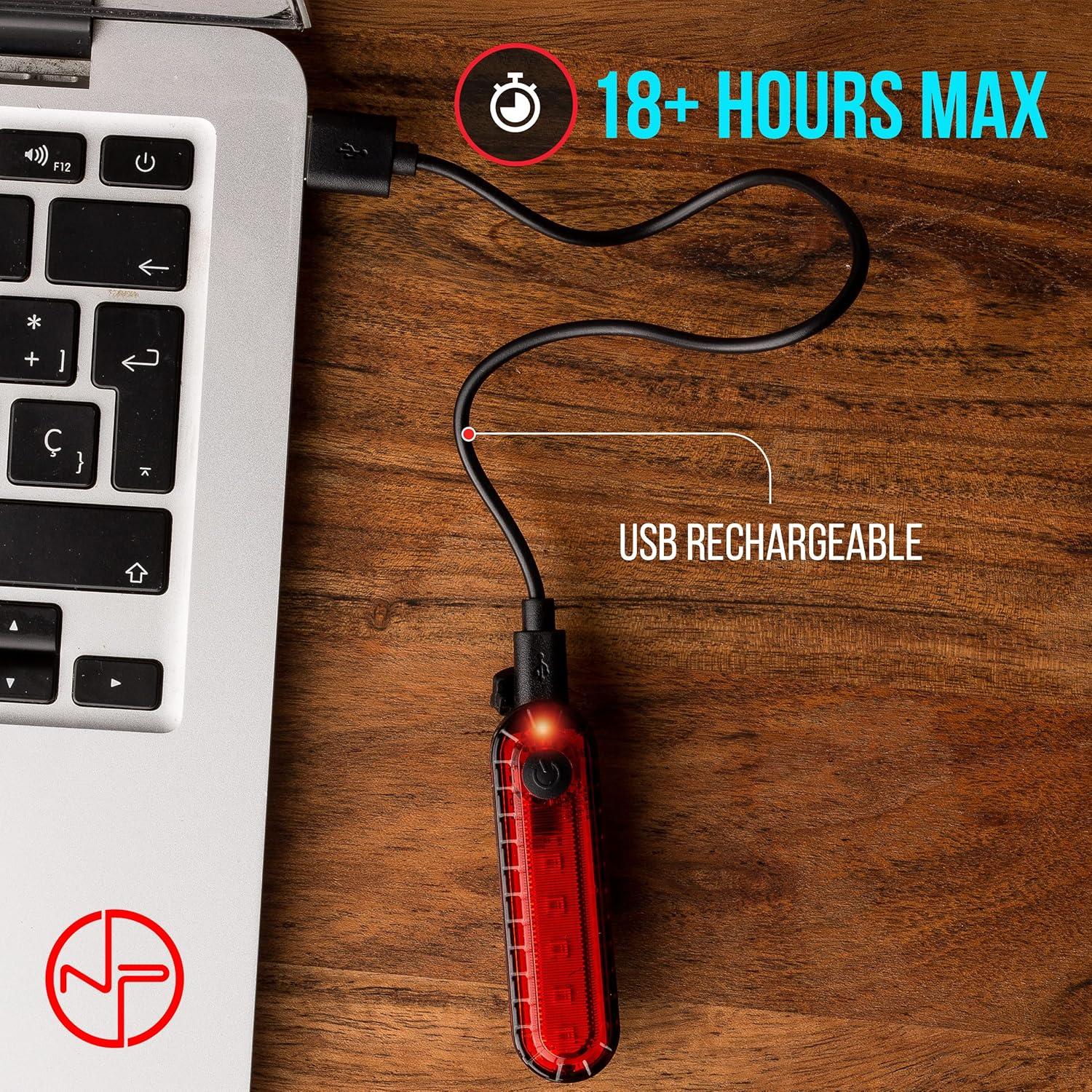 Luz Trasera para Bicicleta NP Night Provision KIT-R1 - 4 Modos LED