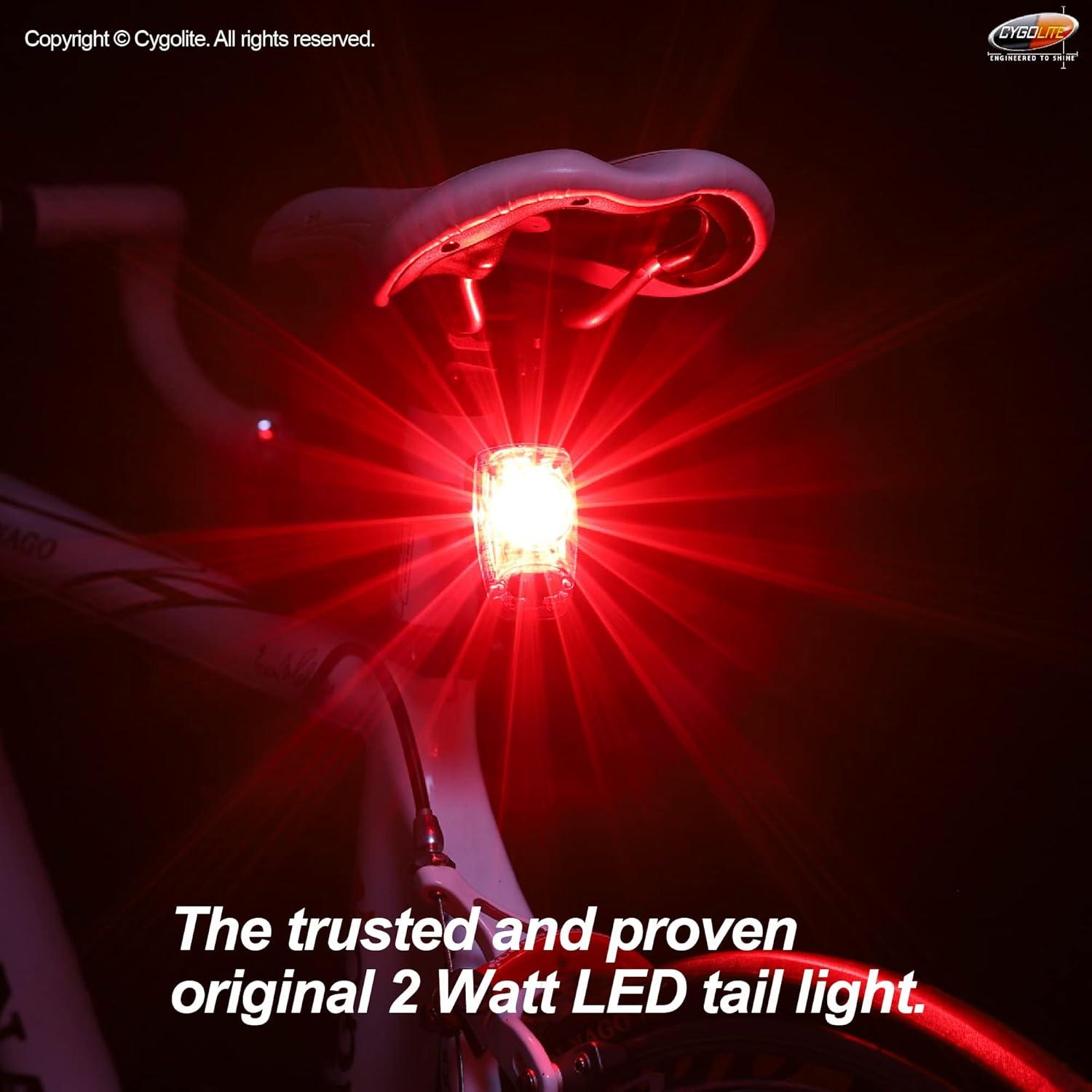 Luz Trasera Cygolite Hotshot 2W 100/50 Lúmenes Recarga USB