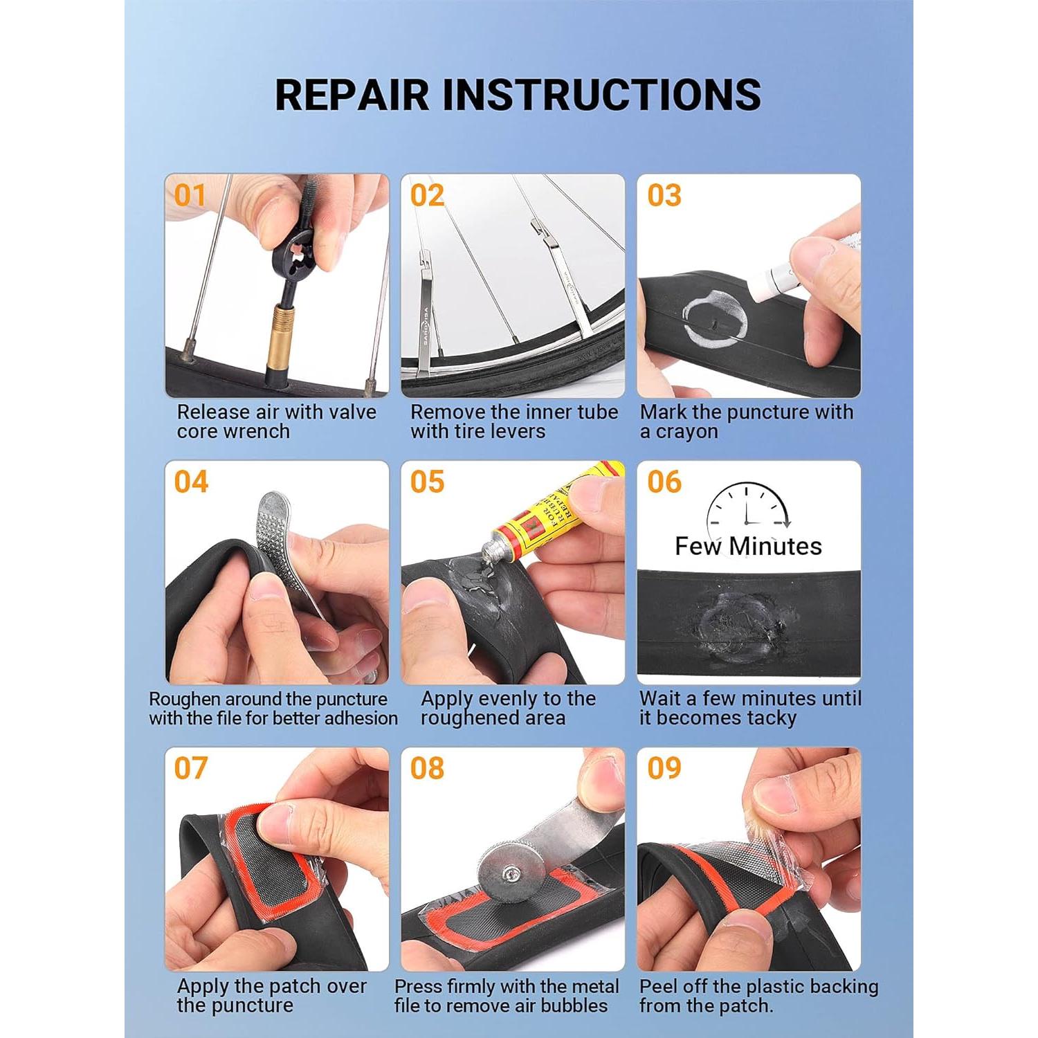 Kit de Reparación de Neumáticos SARDVISA DT3536 - 40 Piezas