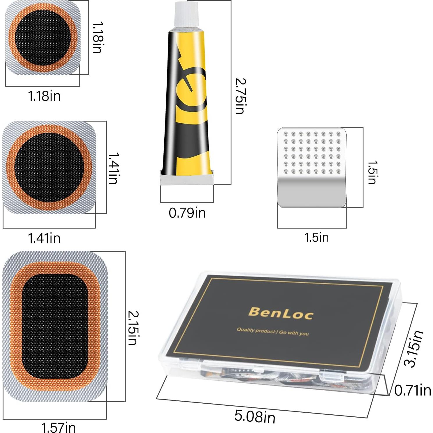 Kit de Reparación de Neumáticos Dexnoca - 32 Parches y Raspadores
