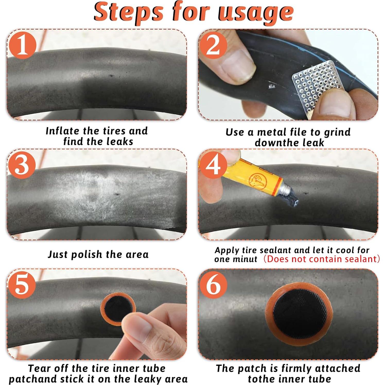 Kit de 96 Parches de Neumático de Bicicleta Mozeat Lens 25mm