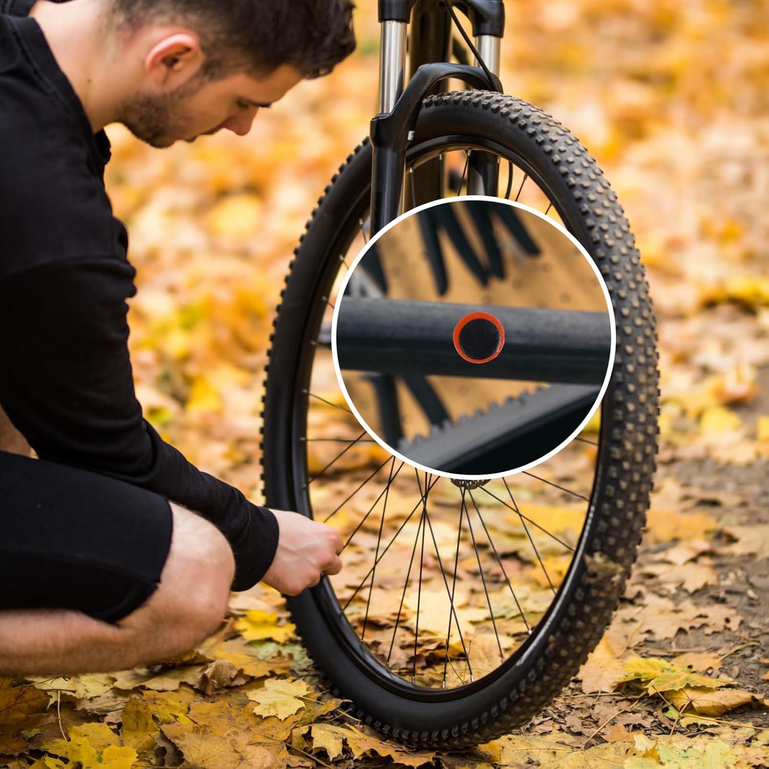 Giantree 96 Piezas Parche de Neumático de Bicicleta Goma