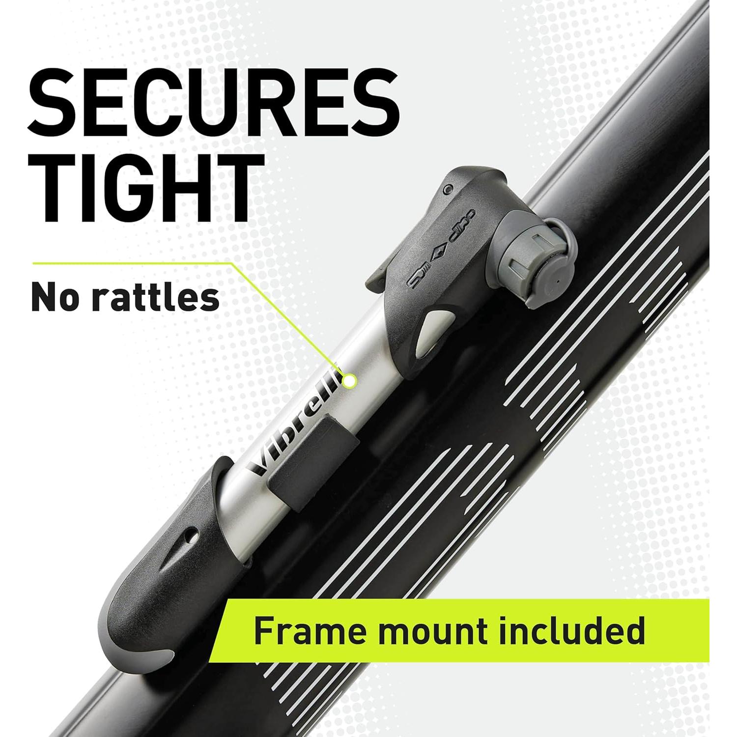 Bomba de Bicicleta Mini Vibrelli - 120 PSI - Presta y Schrader