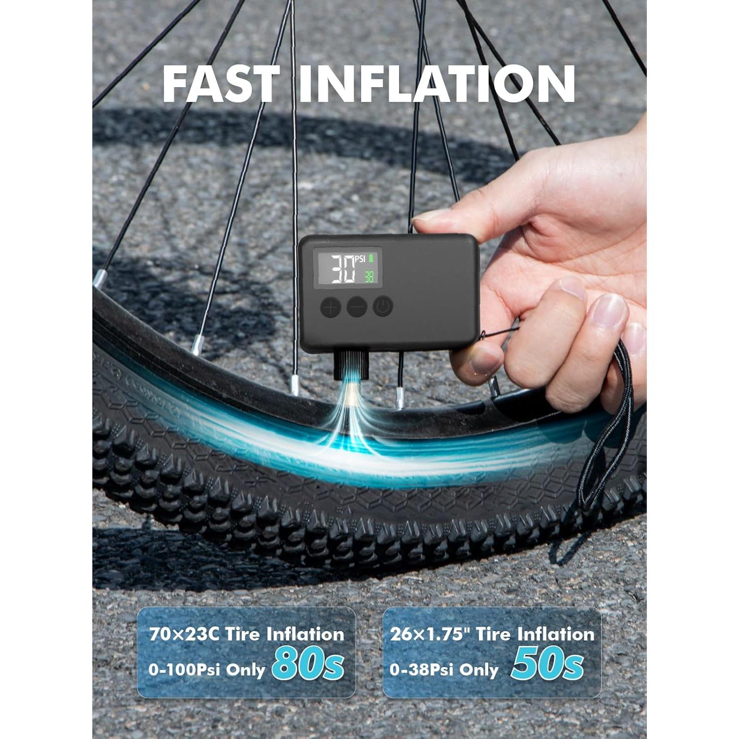 Mini Bomba de Aire Eléctrica GPUTEK BL01 120 PSI Portátil