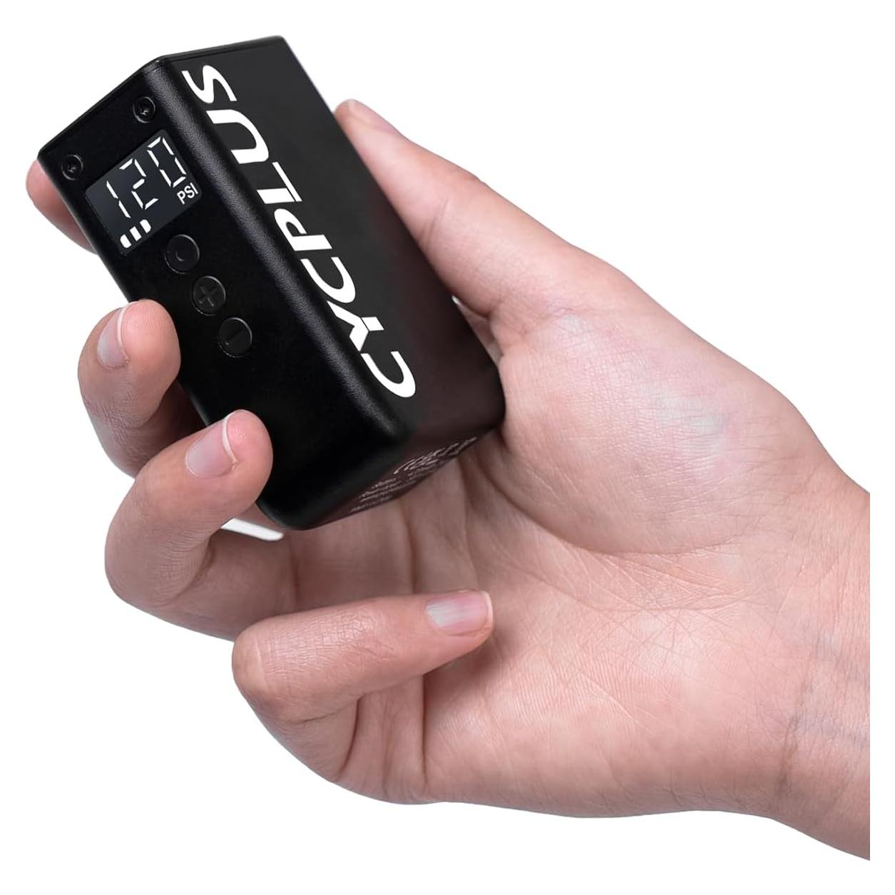 Bomba Eléctrica CYCPLUS AS2 Pro Mini con Manómetro 120 PSI