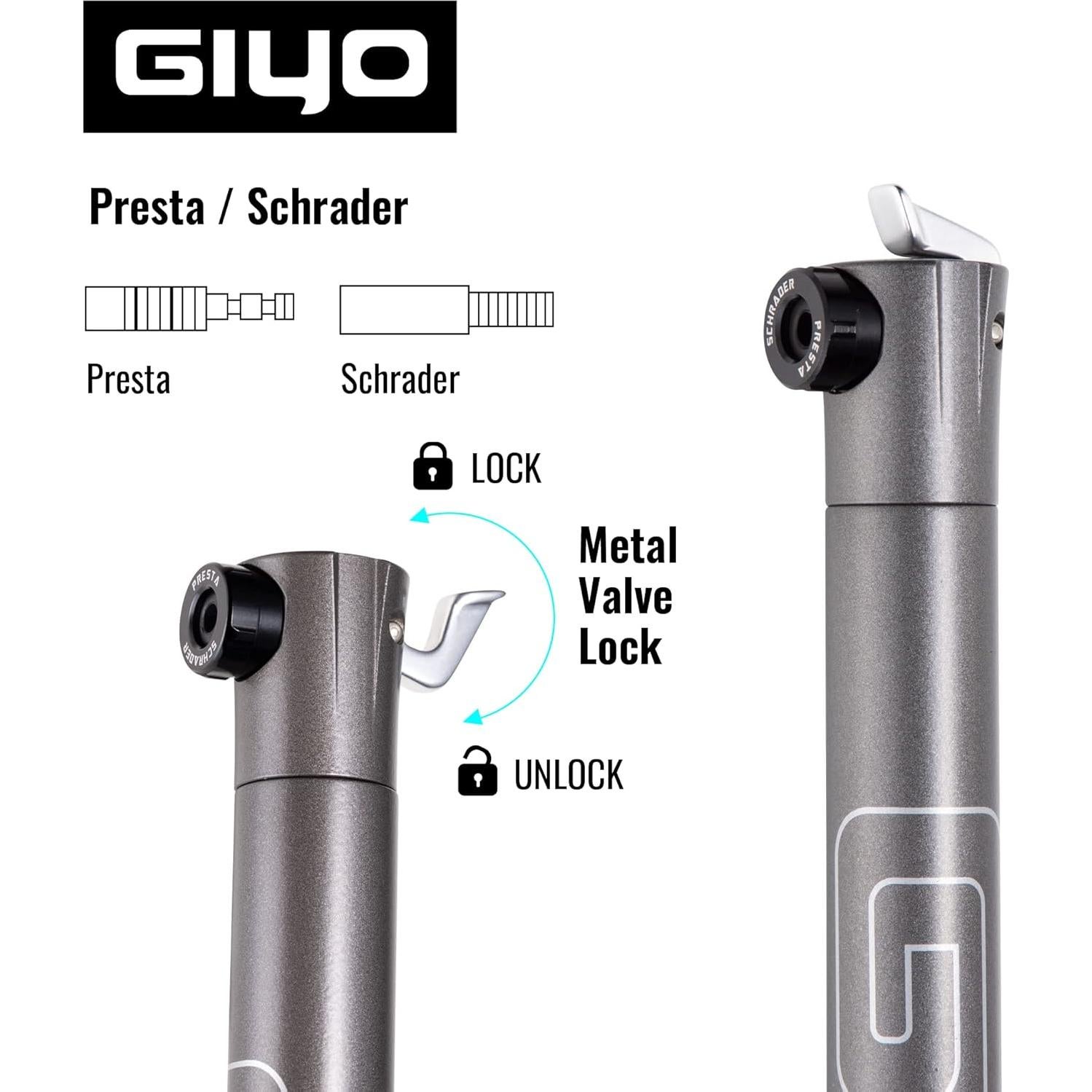 Bomba de Bicicleta GIYO GM-43LT Mini Portátil 80 PSI