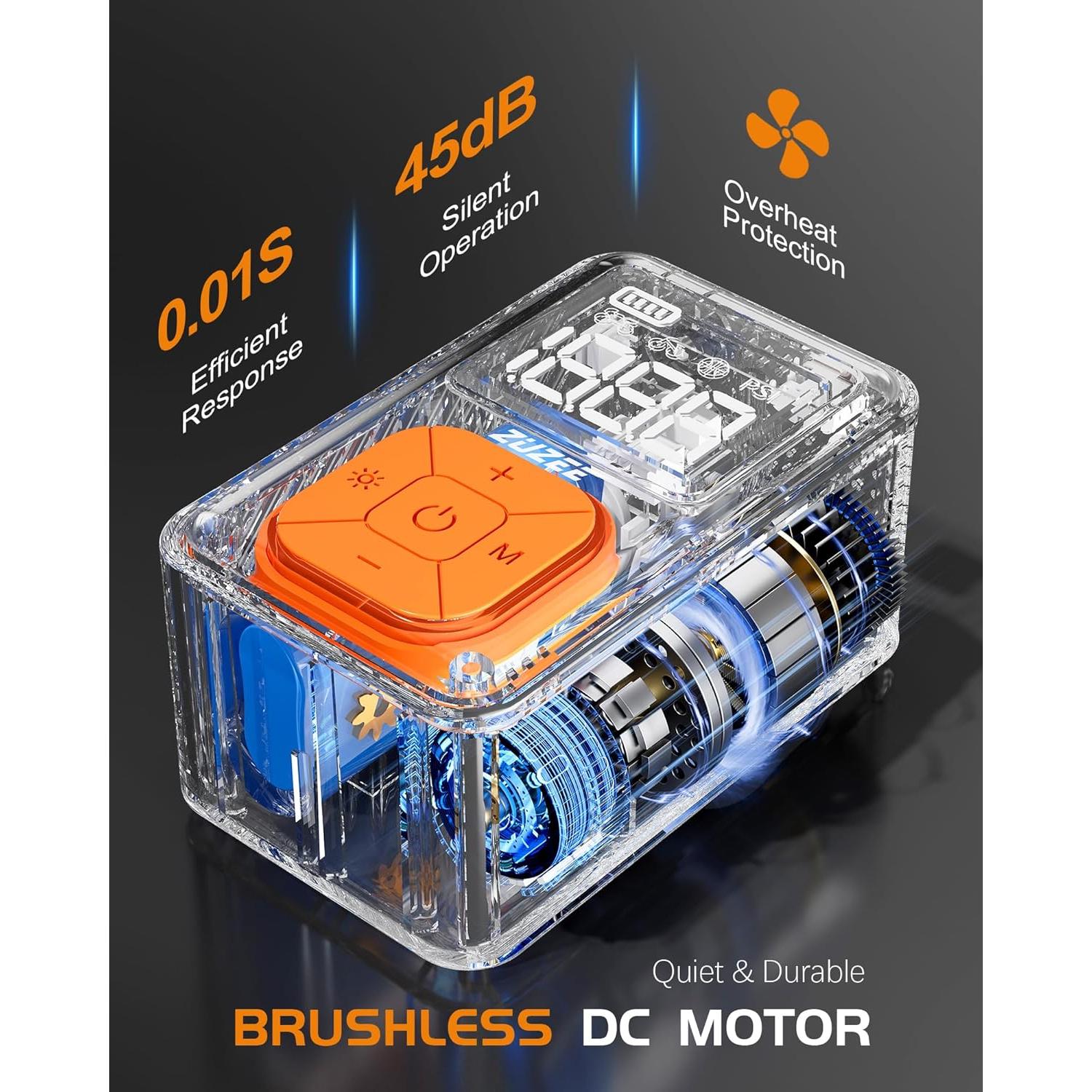 Mini Bomba de Bicicleta ZUZEE 150 PSI Portátil con Manómetro