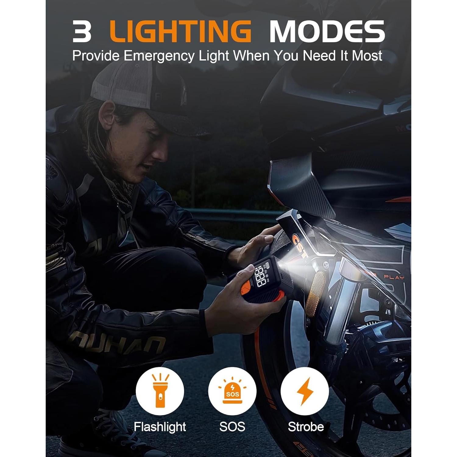 Mini Bomba de Bicicleta ZUZEE 150 PSI Portátil con Manómetro