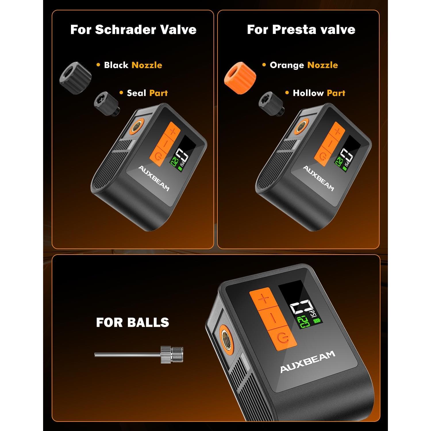 Bomba de Bicicleta Auxbeam AB-BL03 120PSI con Manómetro