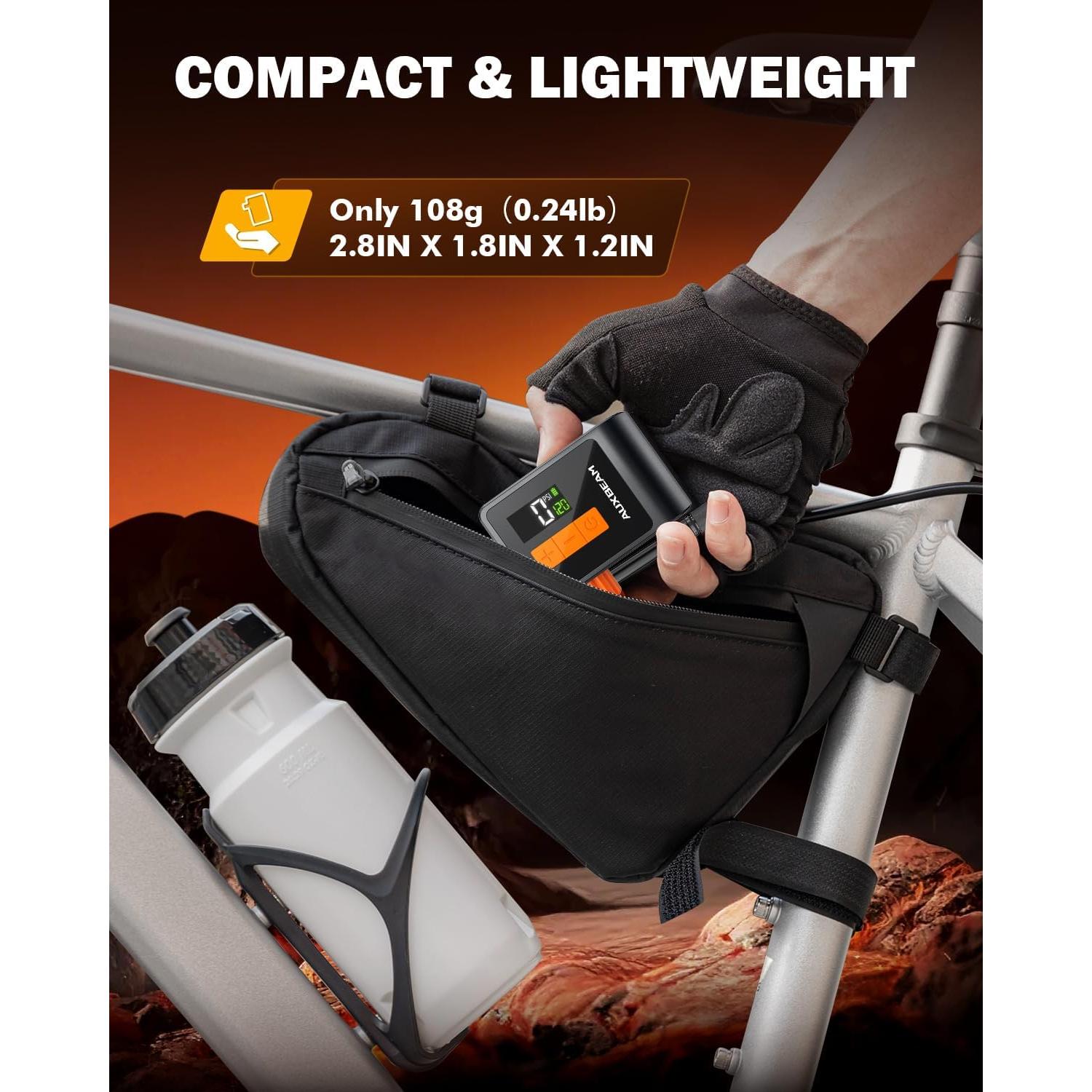 Bomba de Bicicleta Auxbeam AB-BL03 120PSI con Manómetro