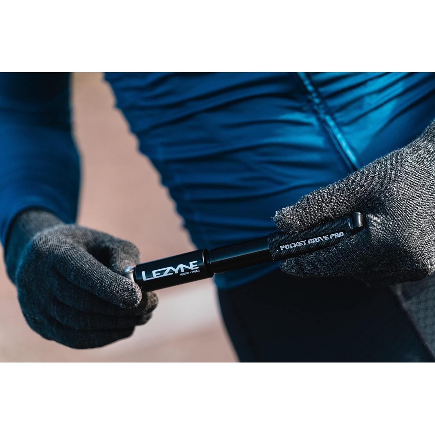 Bomba de Mano LEZYNE Pocket Drive Pro 14cm Alta Presión 160 PSI