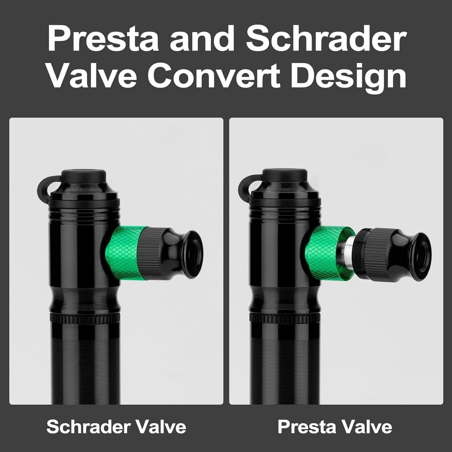 Bomba de Bicicleta ROCKBROS 110 PSI Doble Modo Presta Schrader