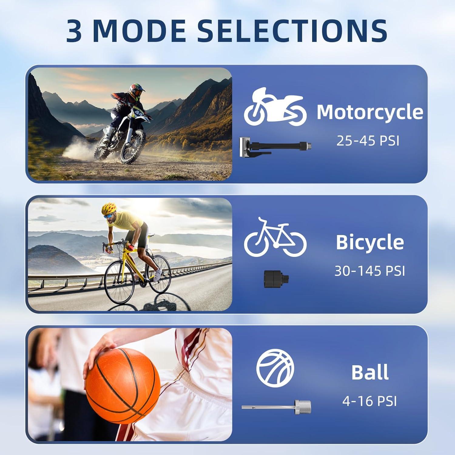 Mini Bomba Eléctrica de Neumáticos UpSpotie 150 PSI Portátil