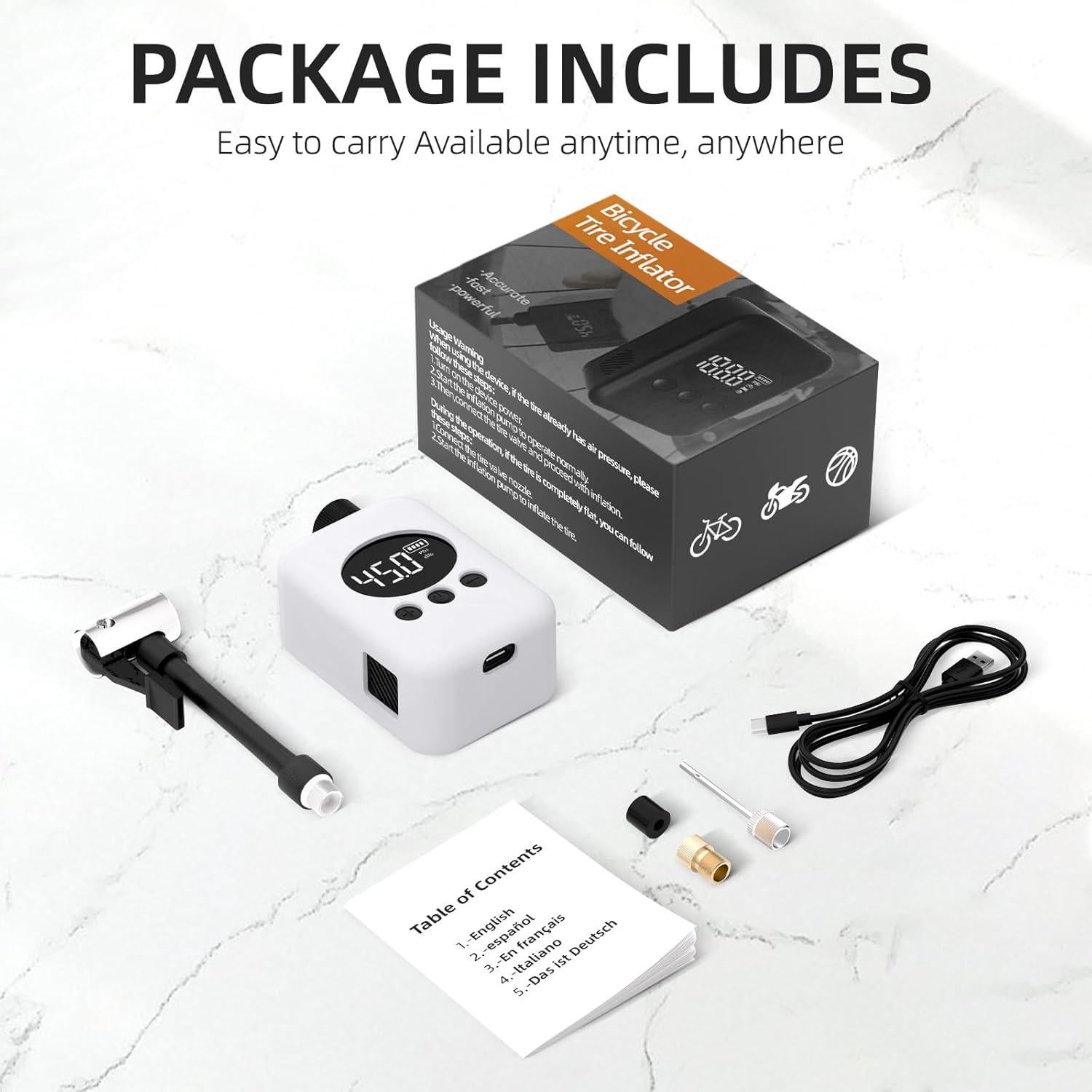 Mini Bomba Eléctrica de Neumáticos UpSpotie 150 PSI Portátil